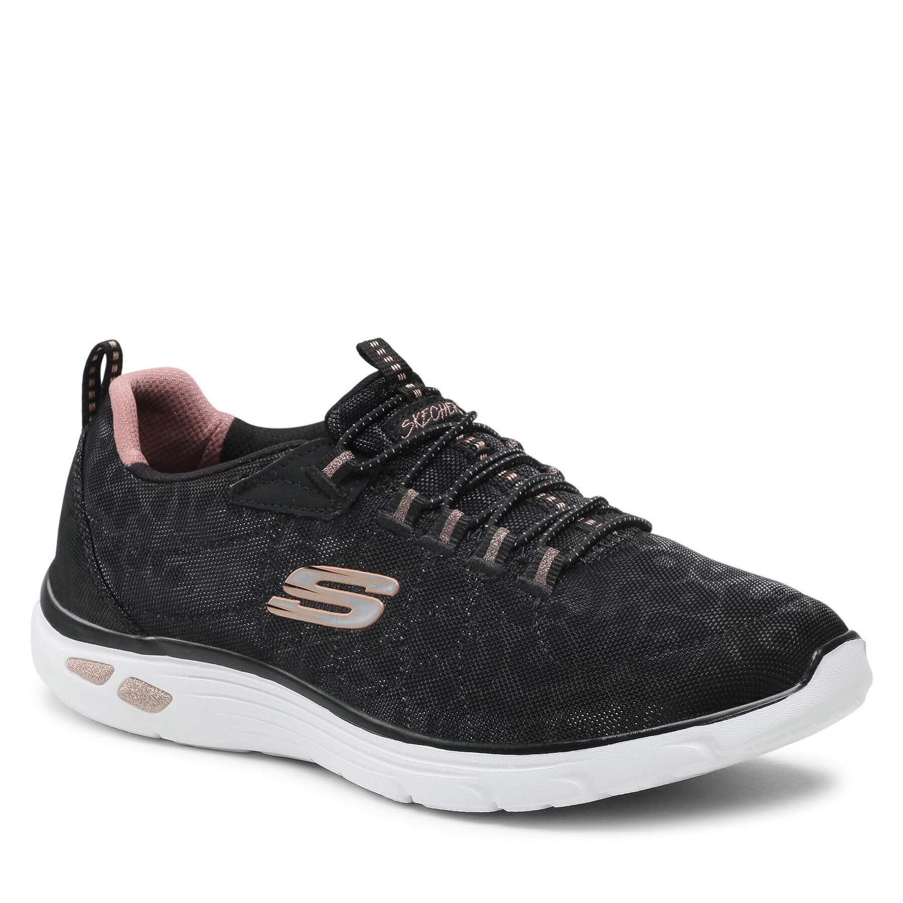 Skechers Sneakersy Spotted 12825/BKRG Černá - Pepit.cz