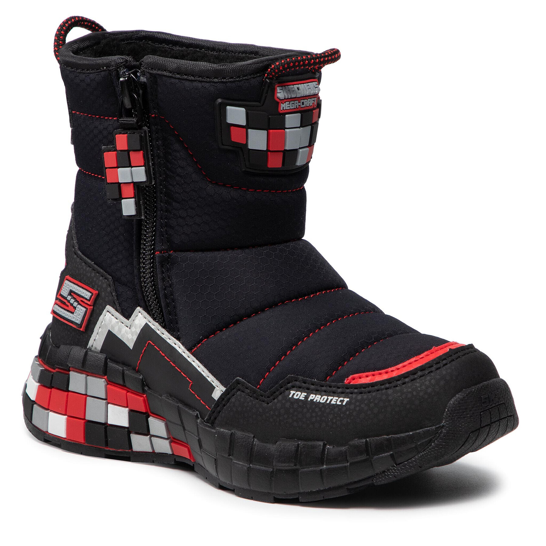 Skechers Sněhule Cuboforce 402198L/BKRD Černá - Pepit.cz