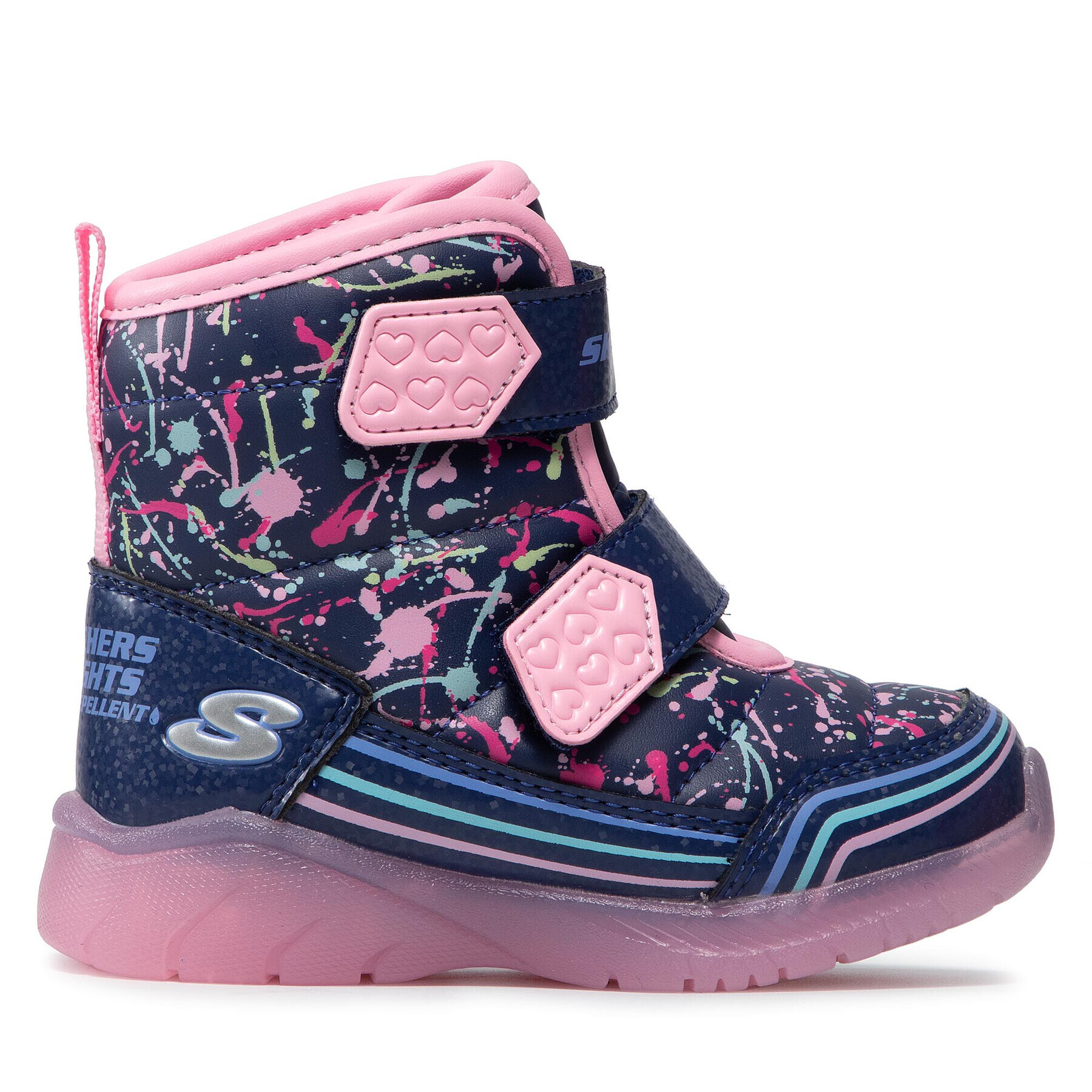 Skechers Sněhule Power Paint 302653N/NVMT Tmavomodrá - Pepit.cz