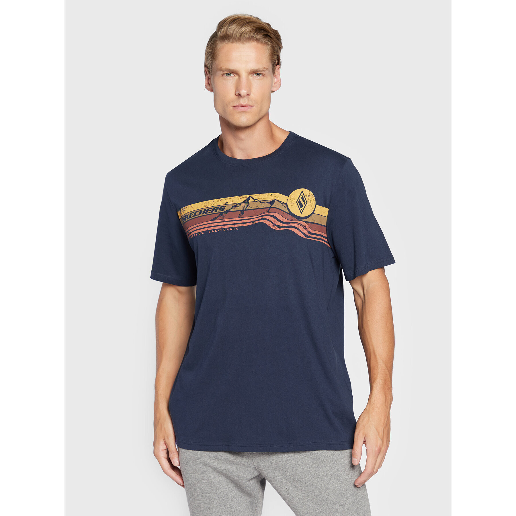 Skechers T-Shirt Big Adventure MTS334 Tmavomodrá Regular Fit - Pepit.cz