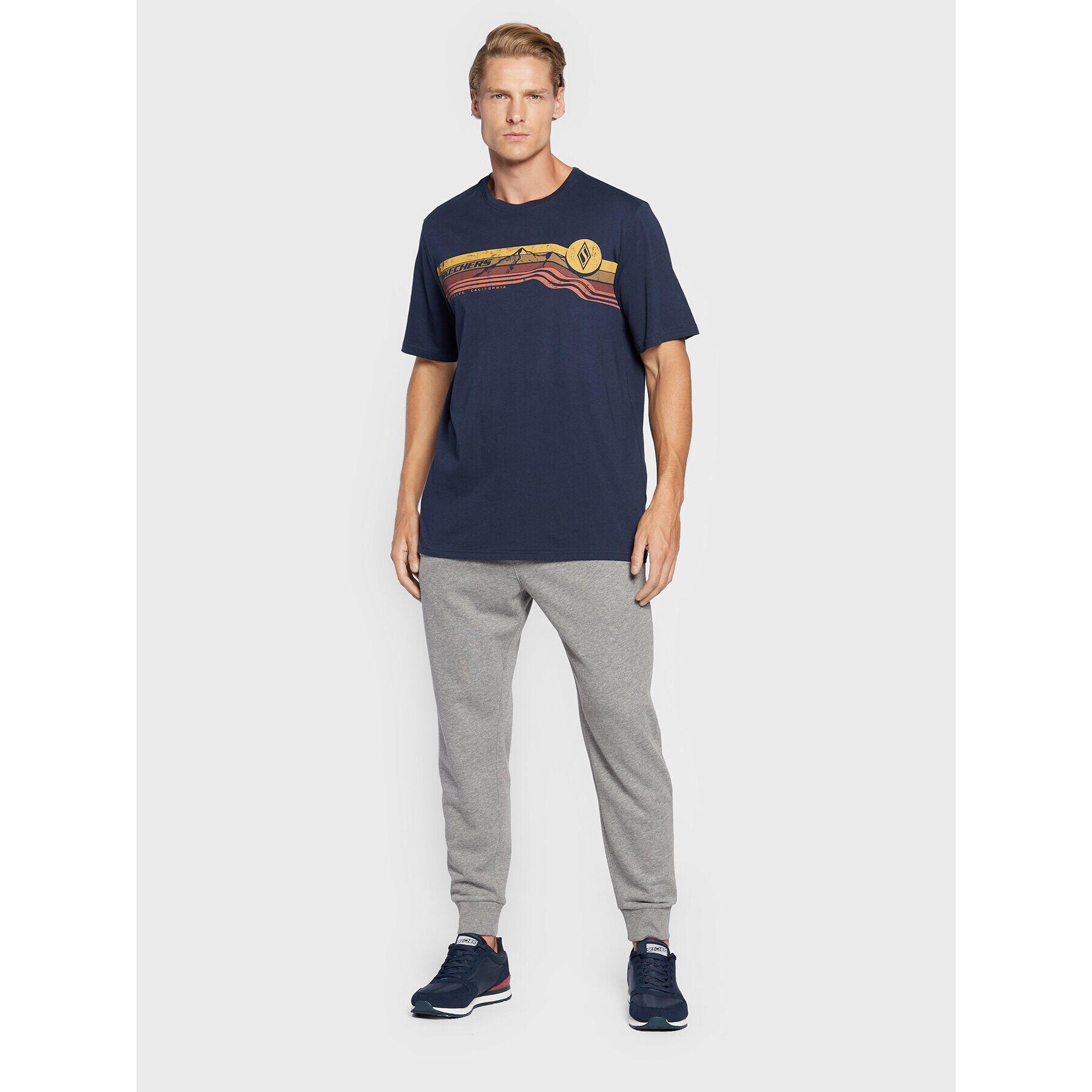 Skechers T-Shirt Big Adventure MTS334 Tmavomodrá Regular Fit - Pepit.cz