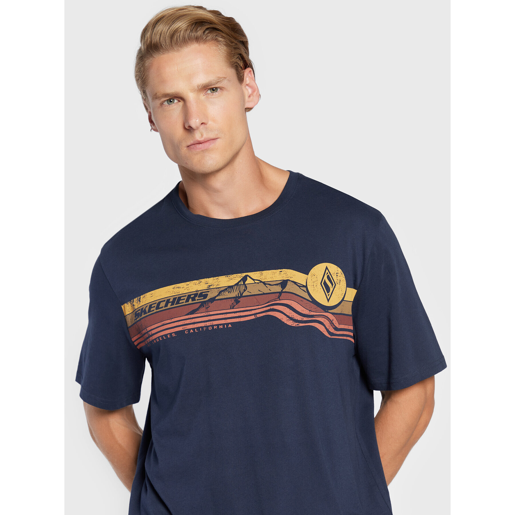 Skechers T-Shirt Big Adventure MTS334 Tmavomodrá Regular Fit - Pepit.cz