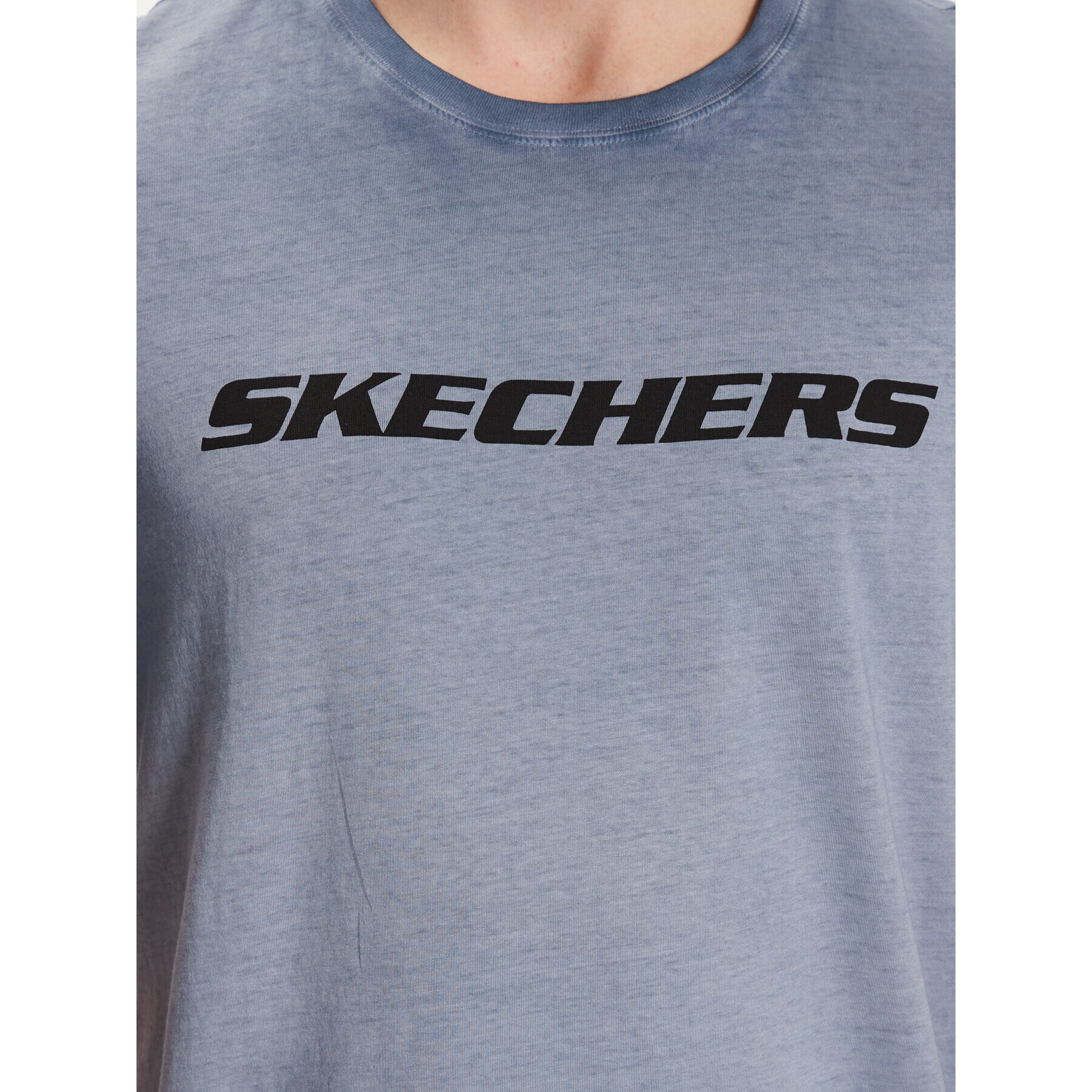 Skechers T-Shirt Diamond Wash Heritage M02TS76 Modrá Regular Fit - Pepit.cz