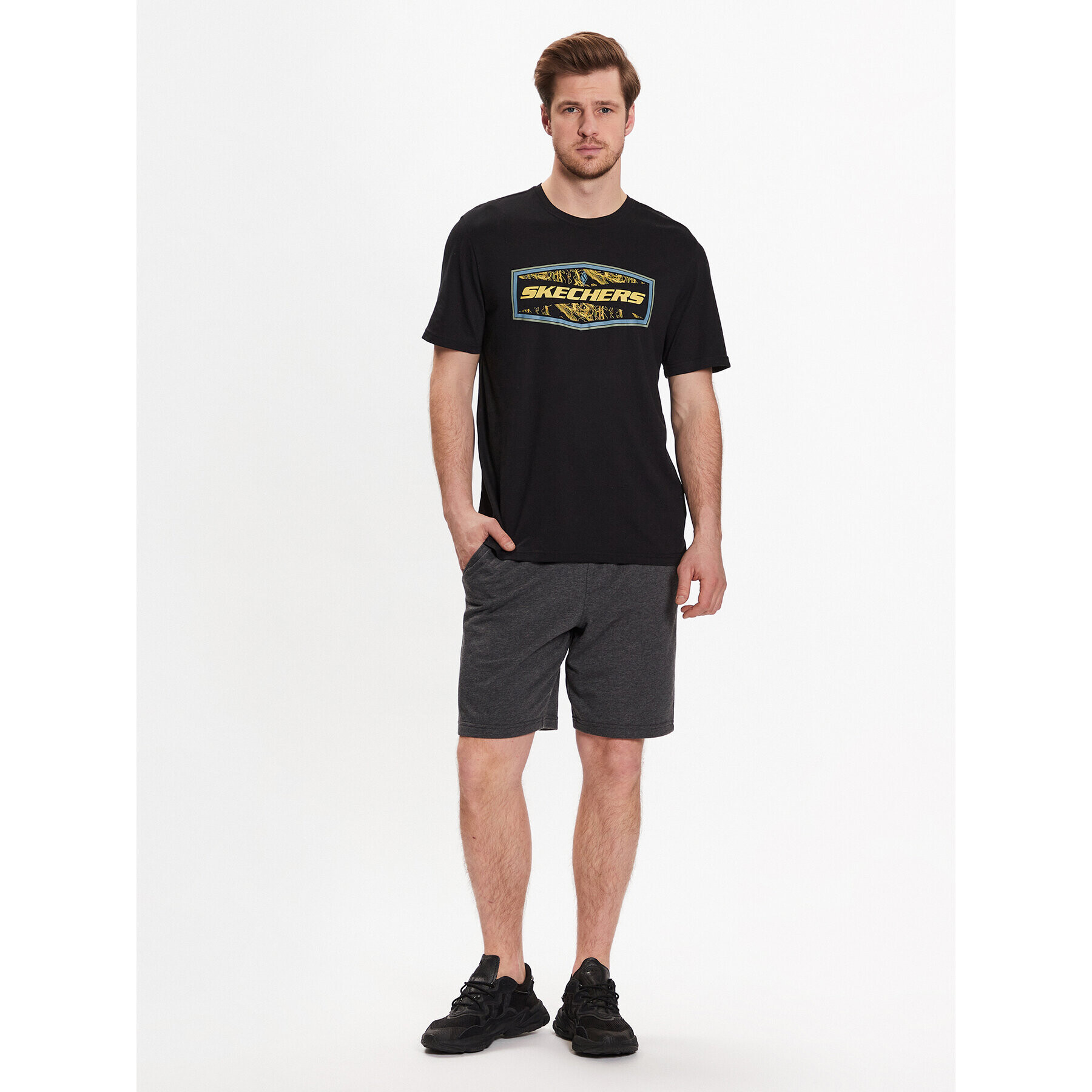 Skechers T-Shirt Latitude MTS368 Černá Regular Fit - Pepit.cz