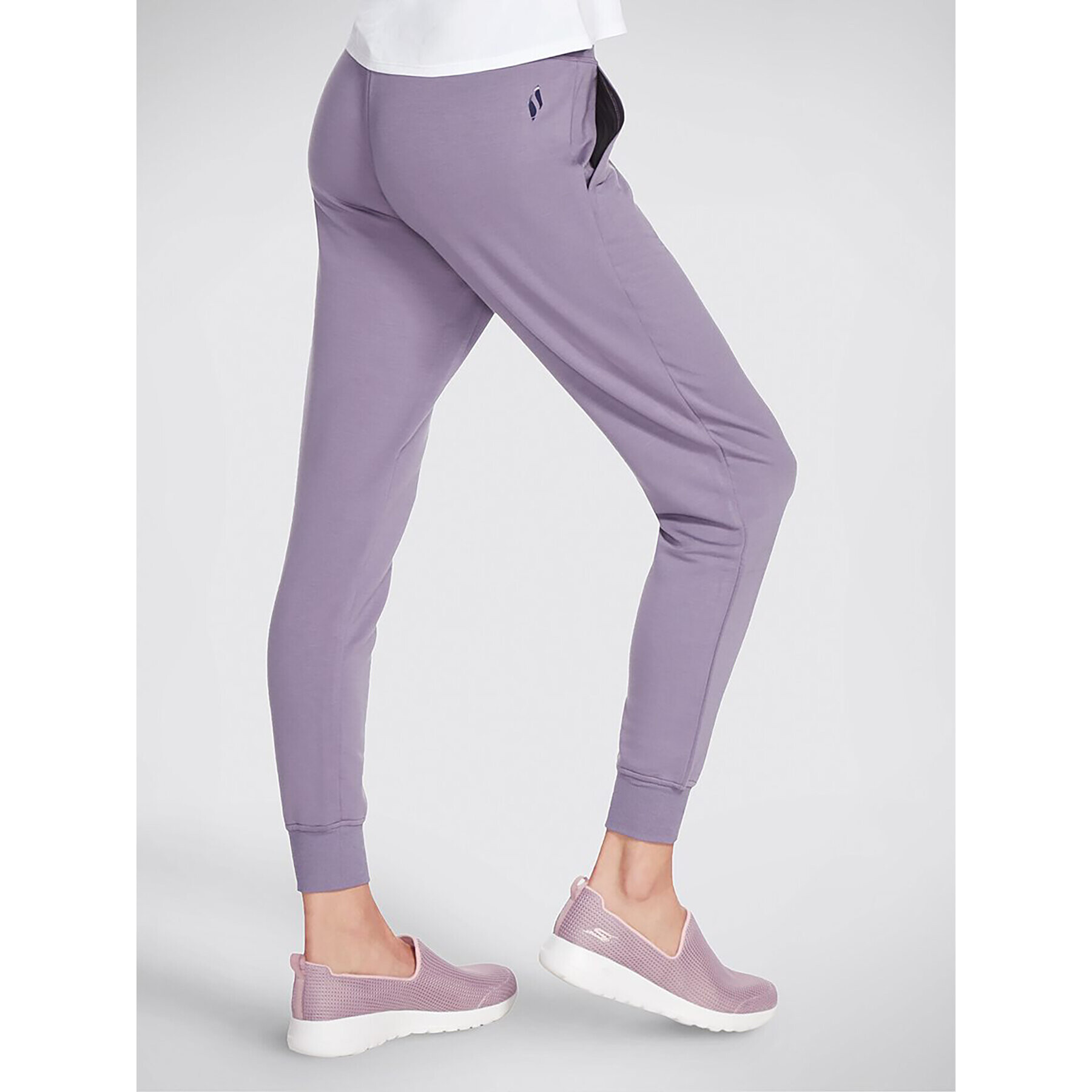 Skechers Teplákové kalhoty Skechluxe Restful Jogger W03PT49 Šedá Regular Fit - Pepit.cz