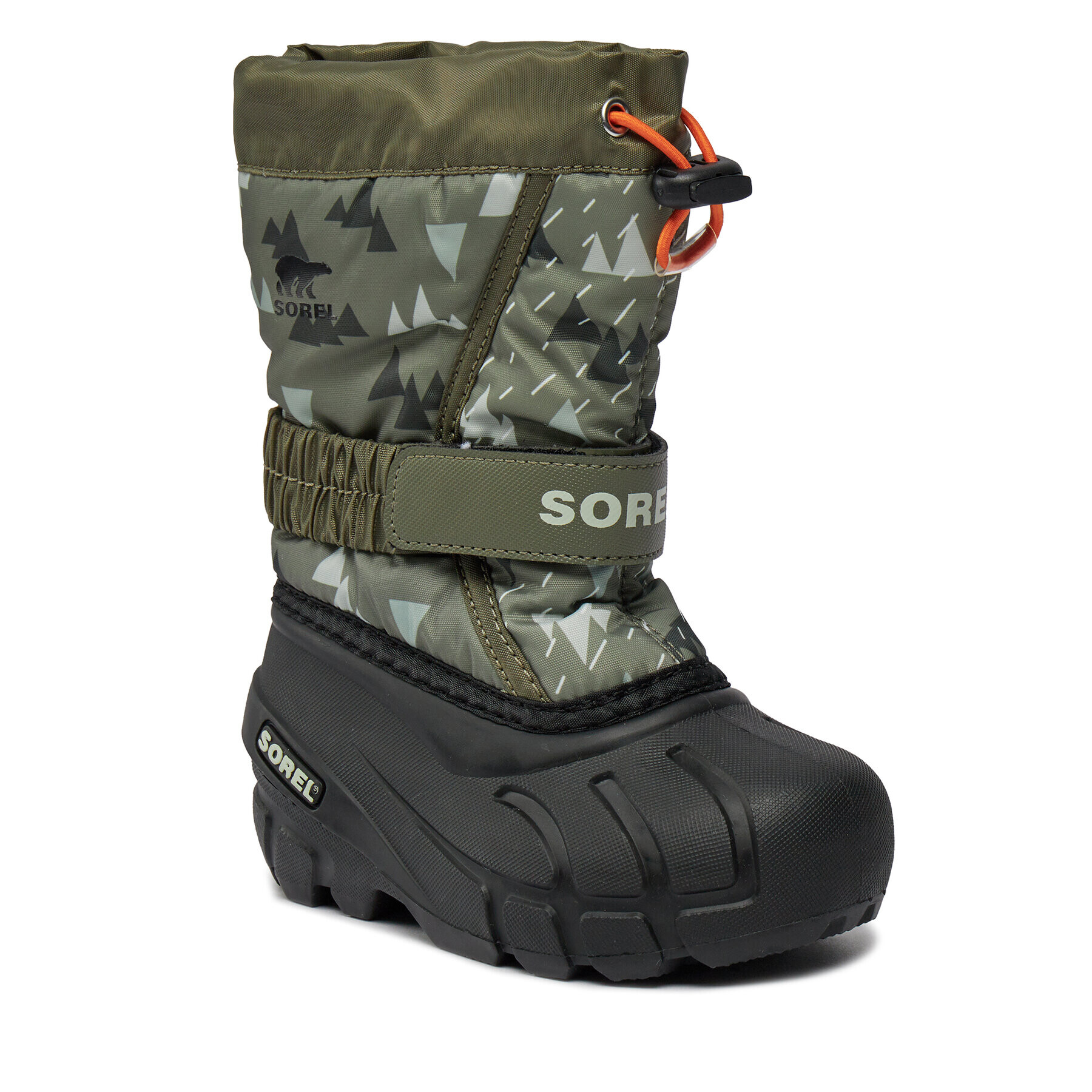 Sorel Sněhule Childrens Flurry™ Print NC3504-397 Zelená - Pepit.cz