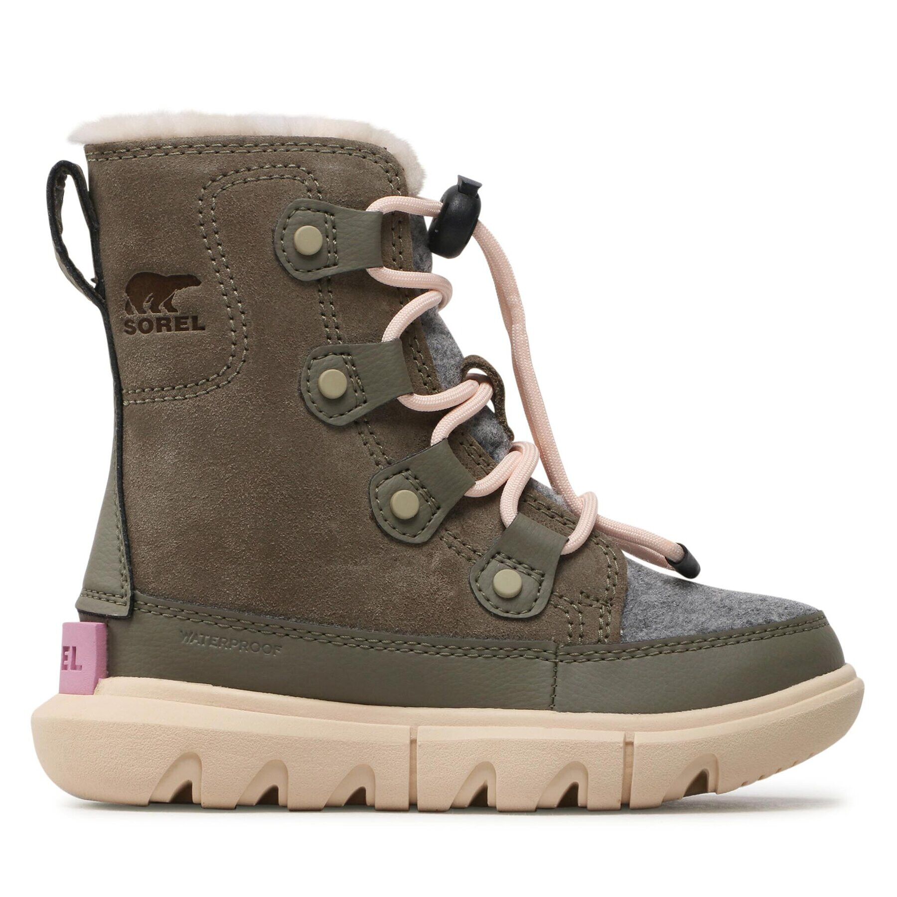 Sorel Sněhule Explorer Lace Wp NC4895 Zelená - Pepit.cz