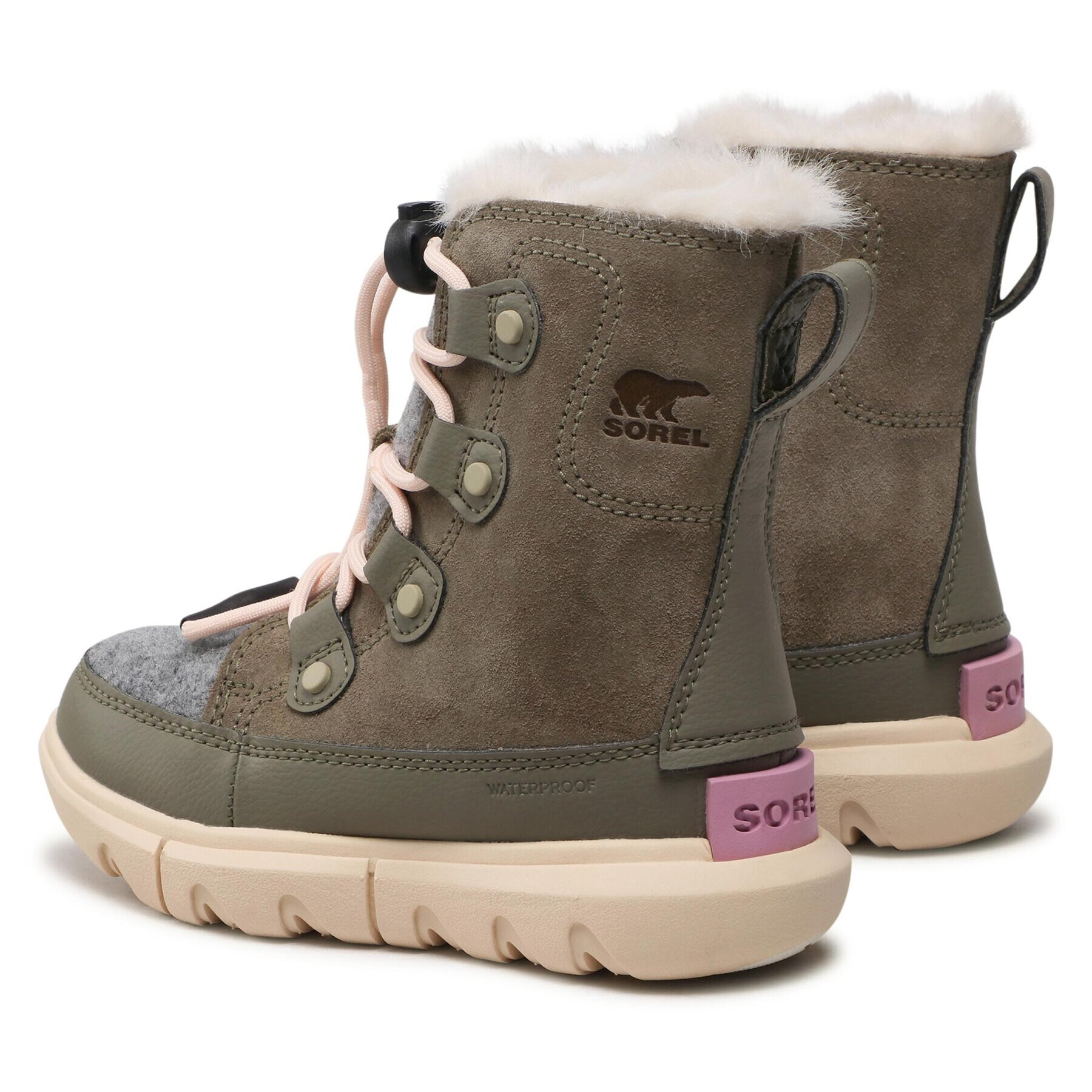 Sorel Sněhule Explorer Lace Wp NC4895 Zelená - Pepit.cz