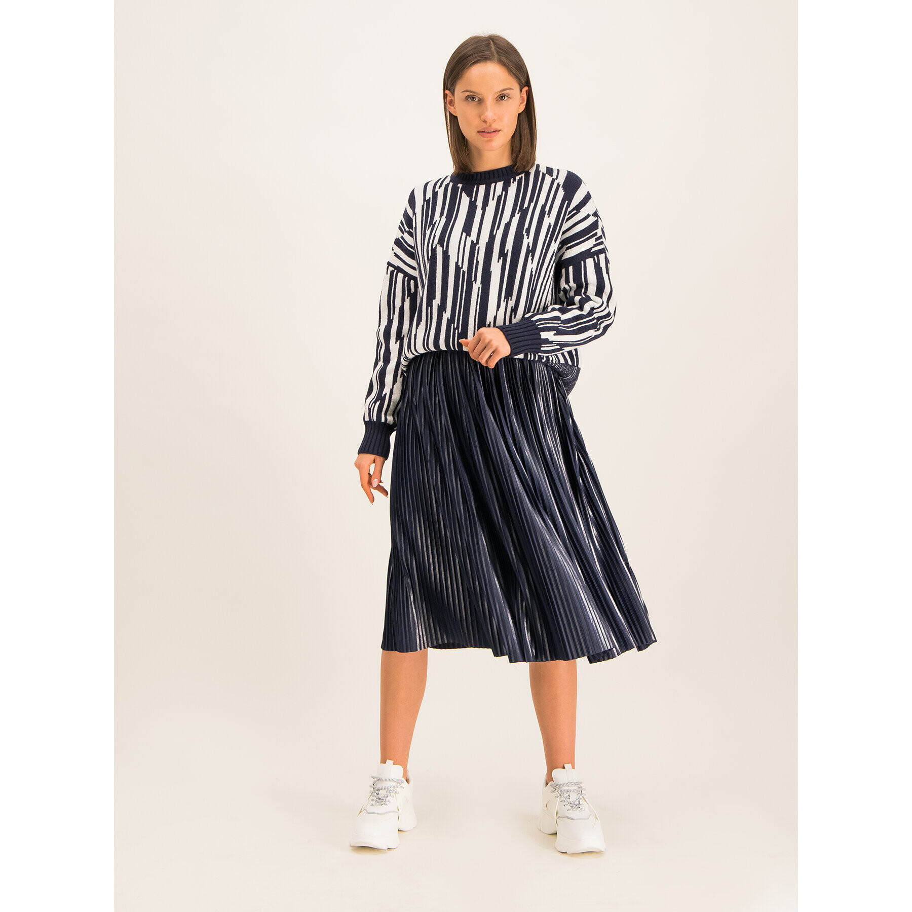 Sportmax Code Svetr Uscio 73660195 Tmavomodrá Oversize - Pepit.cz