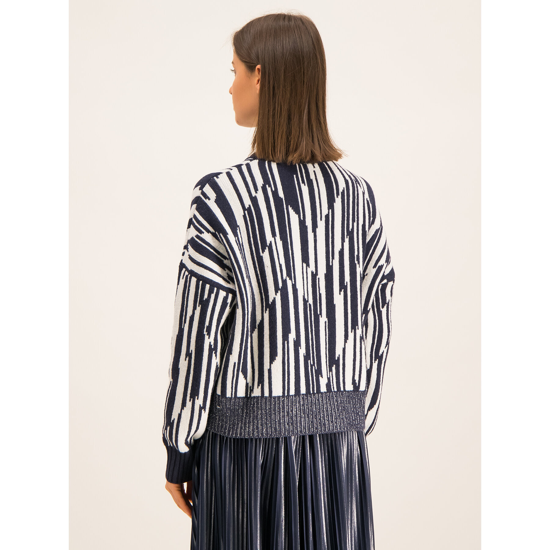 Sportmax Code Svetr Uscio 73660195 Tmavomodrá Oversize - Pepit.cz