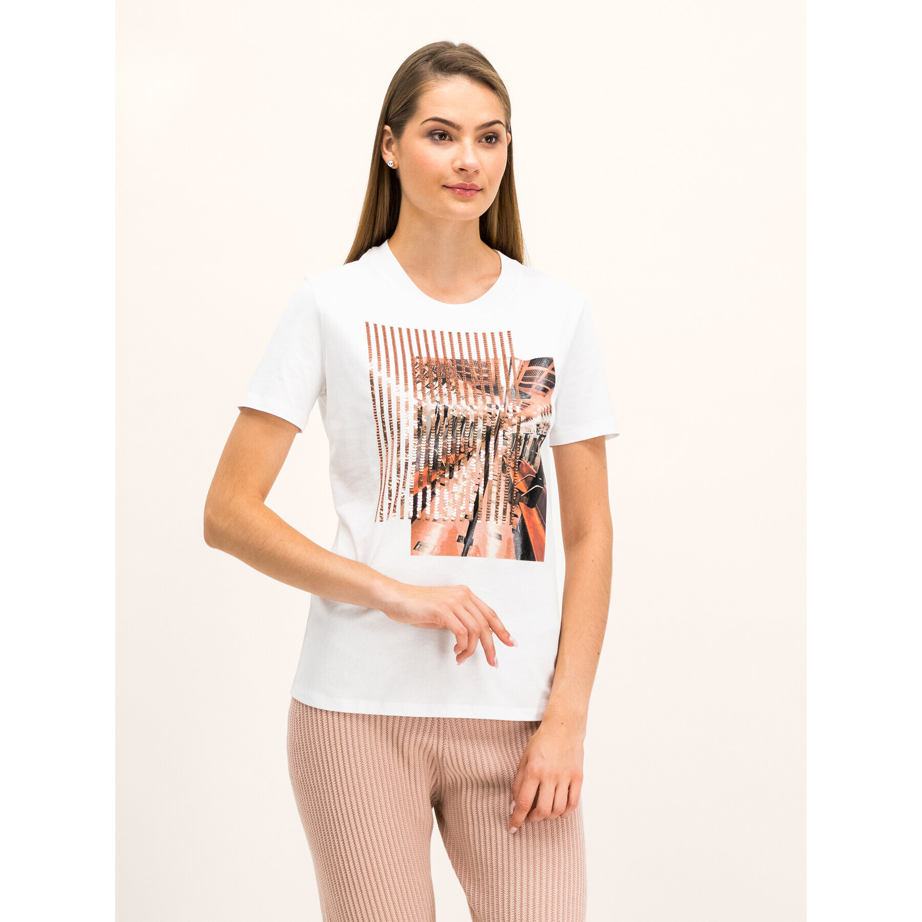 Sportmax Code T-Shirt 79760195 Bílá Regular Fit - Pepit.cz