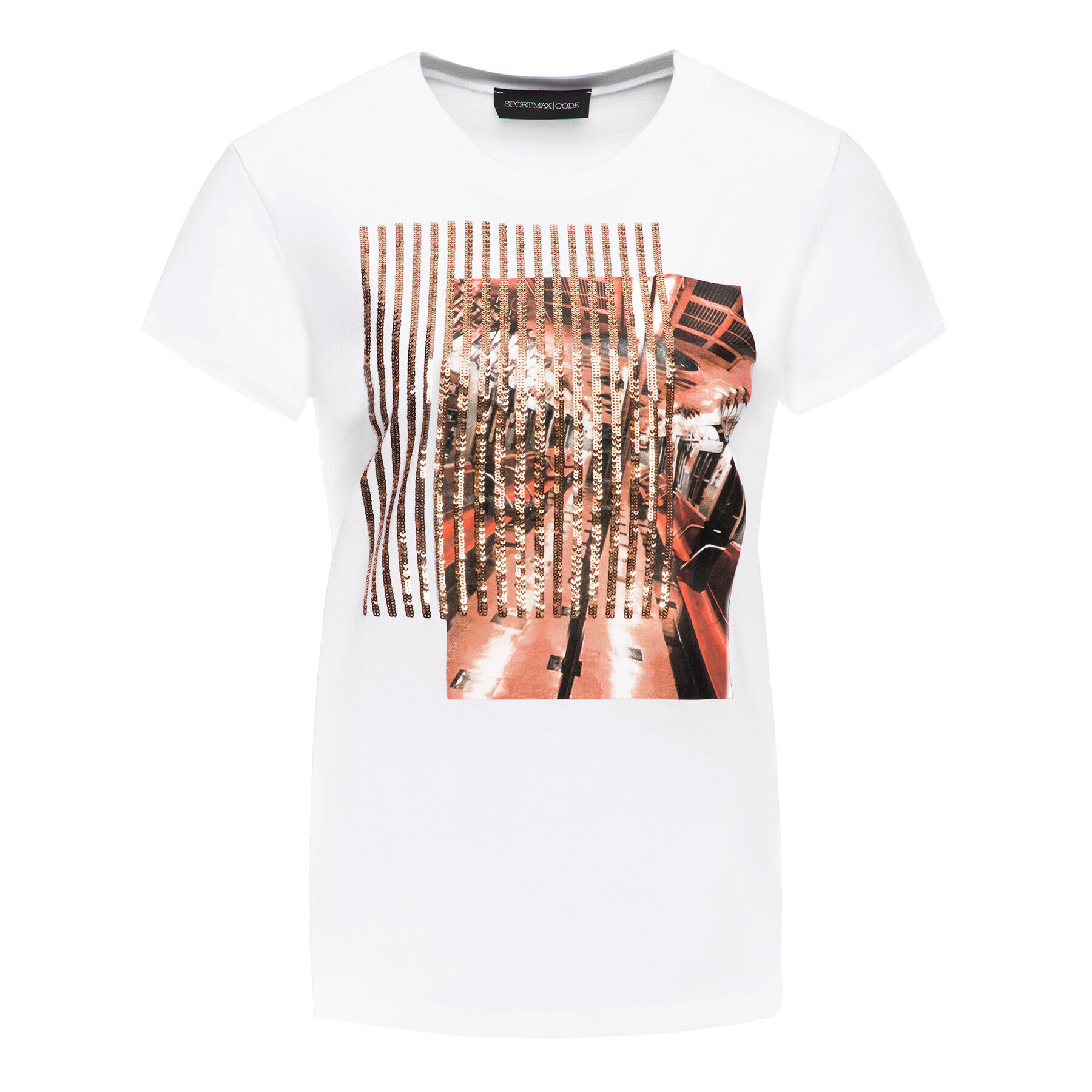 Sportmax Code T-Shirt 79760195 Bílá Regular Fit - Pepit.cz