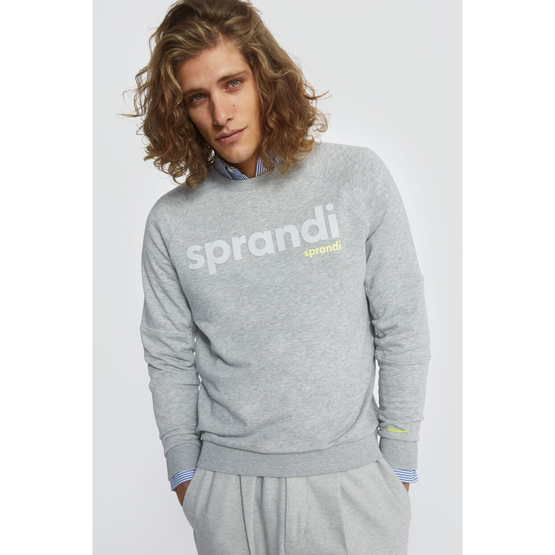 Sprandi Mikina AW21-BJM031 Šedá Regular Fit - Pepit.cz