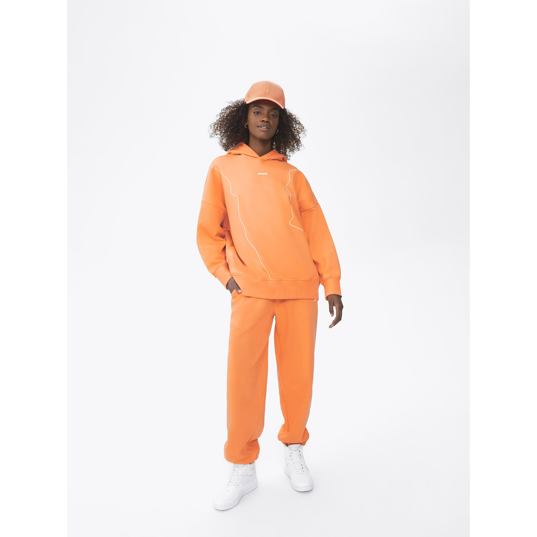 Sprandi Mikina SP22-BLD001 Oranžová Relaxed Fit - Pepit.cz