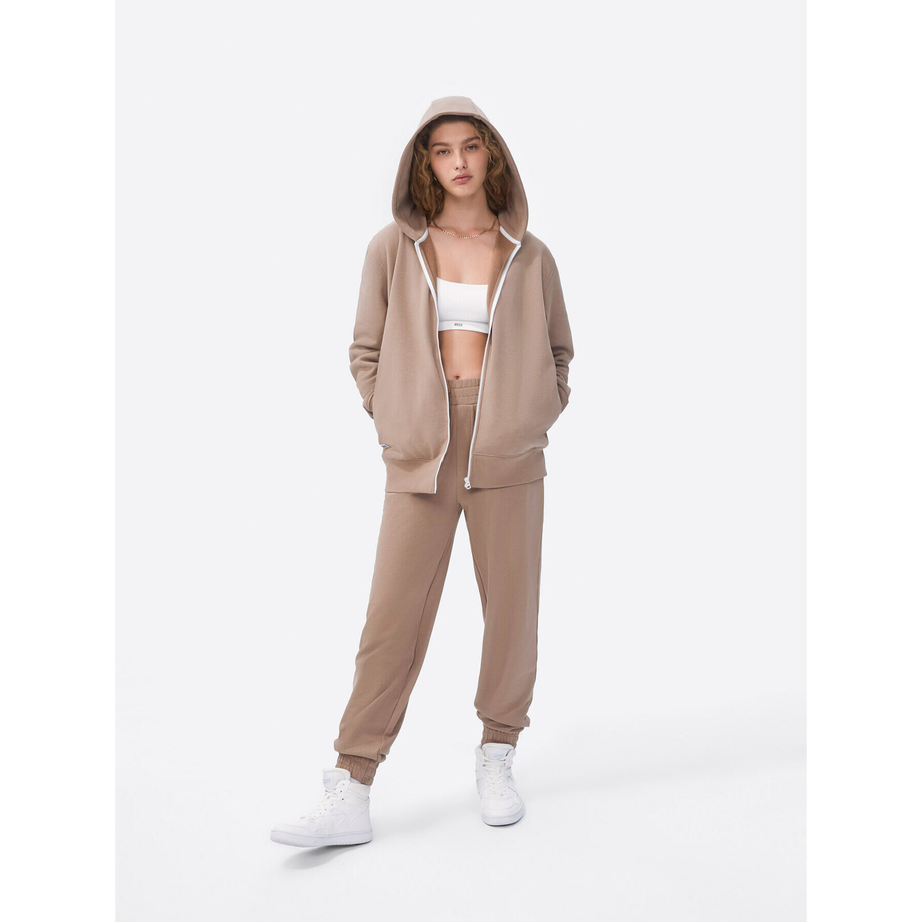 Sprandi Mikina SP22-BLDR100 Hnědá Relaxed Fit - Pepit.cz