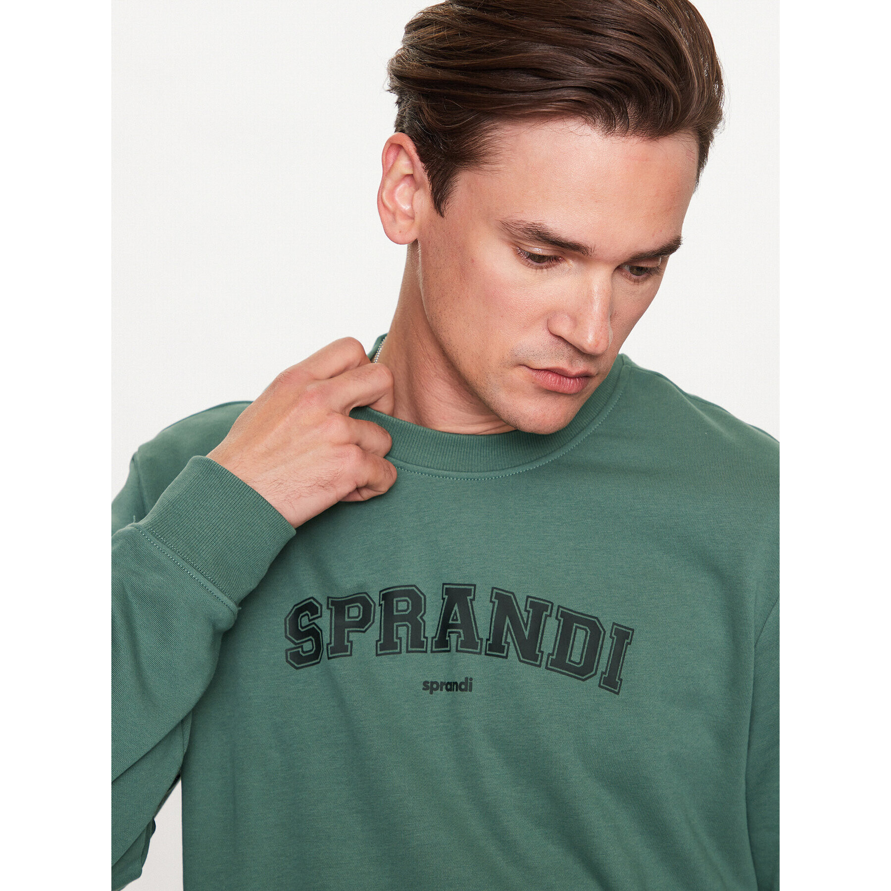 Sprandi Mikina SP3-BLM043 Zelená Regular Fit - Pepit.cz