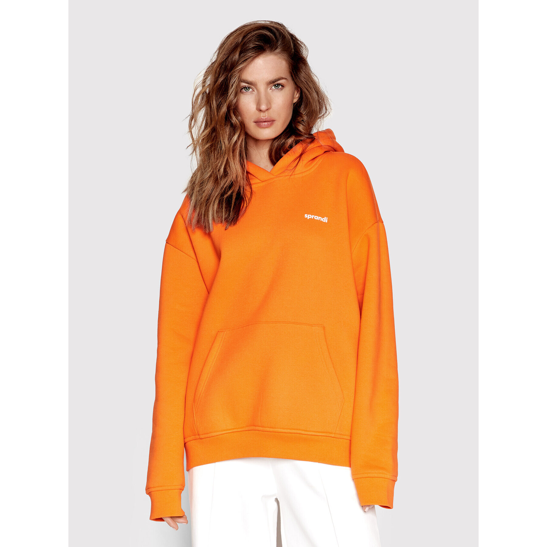 Sprandi Mikina Unisex SP22-BLU202 Oranžová Oversize - Pepit.cz