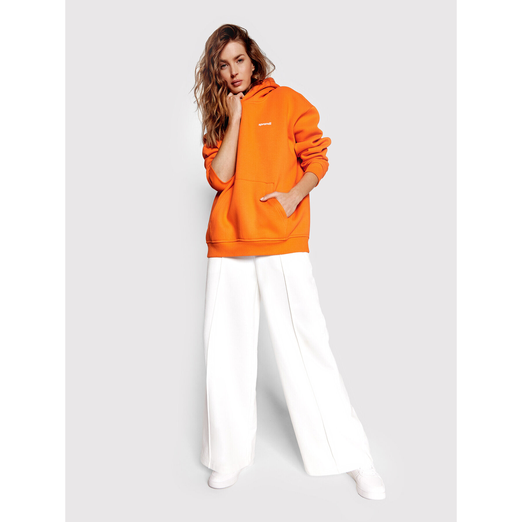 Sprandi Mikina Unisex SP22-BLU202 Oranžová Oversize - Pepit.cz