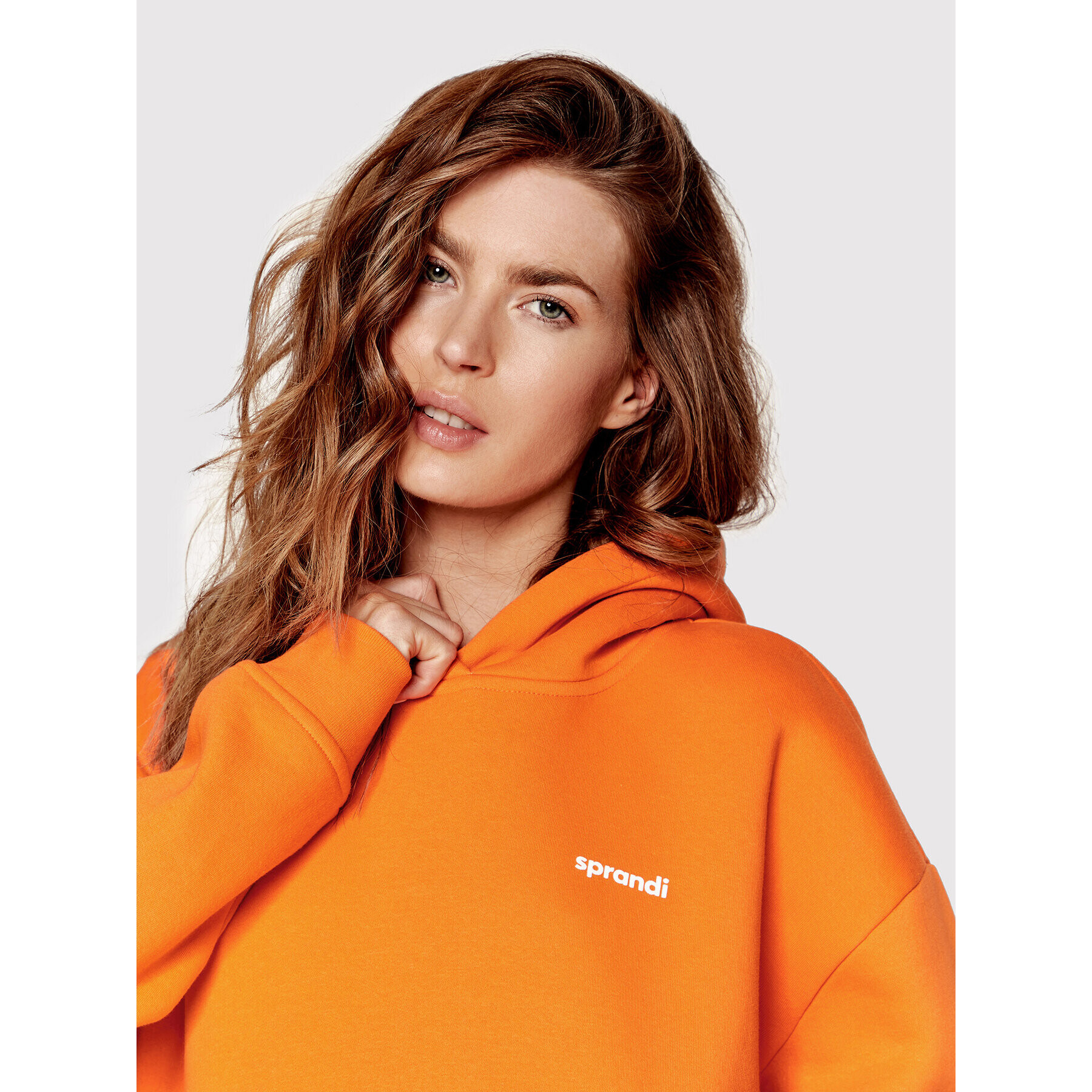 Sprandi Mikina Unisex SP22-BLU202 Oranžová Oversize - Pepit.cz