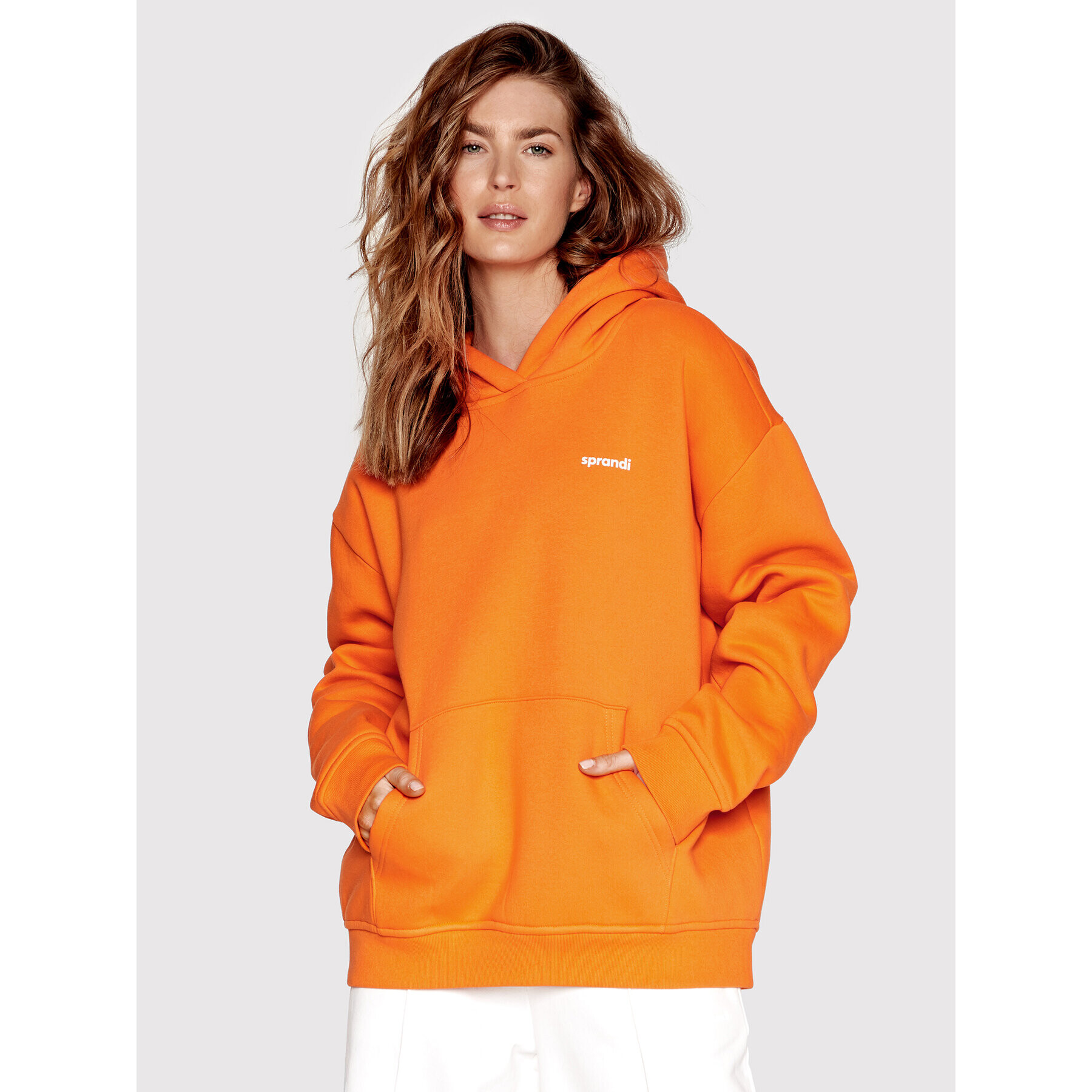 Sprandi Mikina Unisex SP22-BLU202 Oranžová Oversize - Pepit.cz