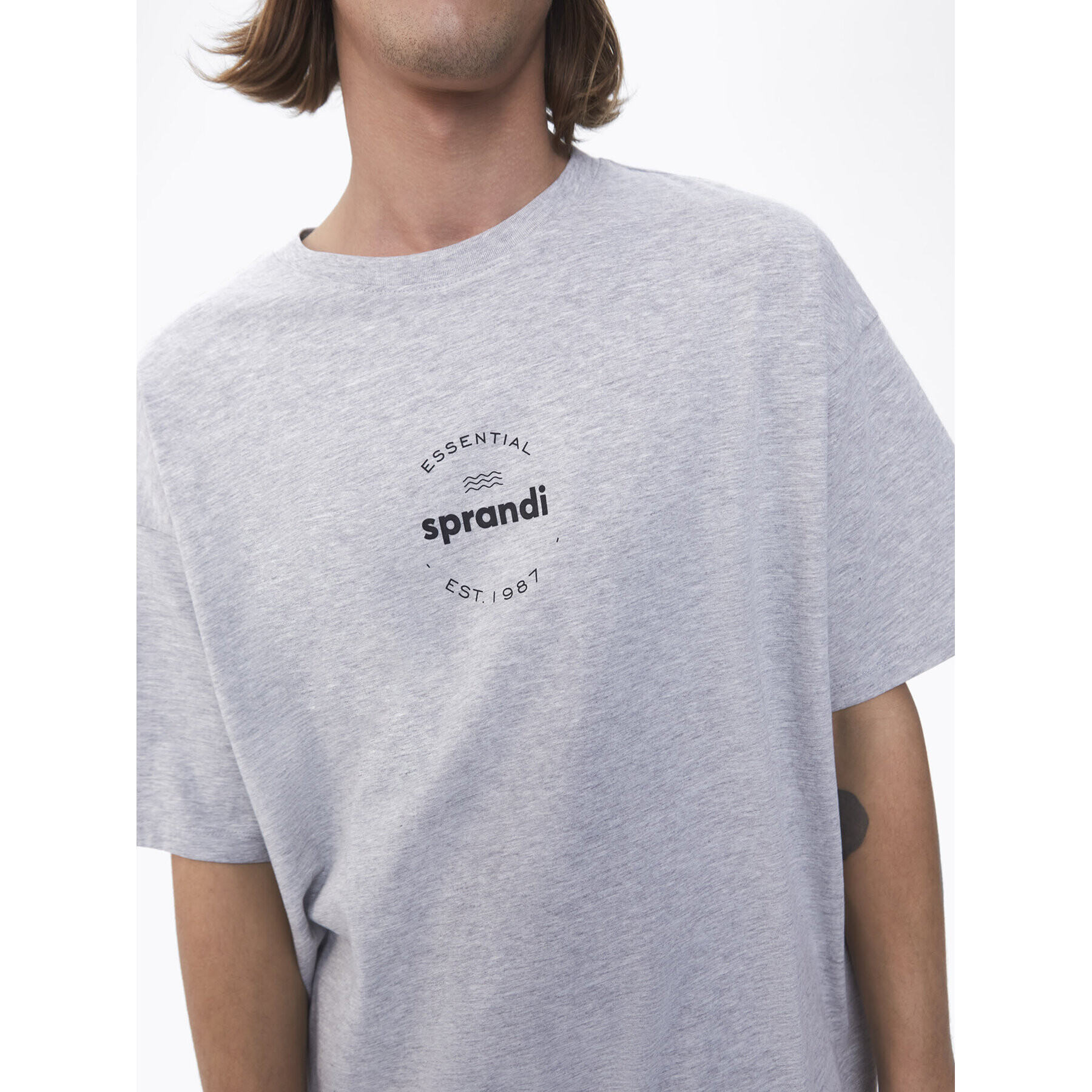 Sprandi T-Shirt SP22-TSM004 Šedá Regular Fit - Pepit.cz