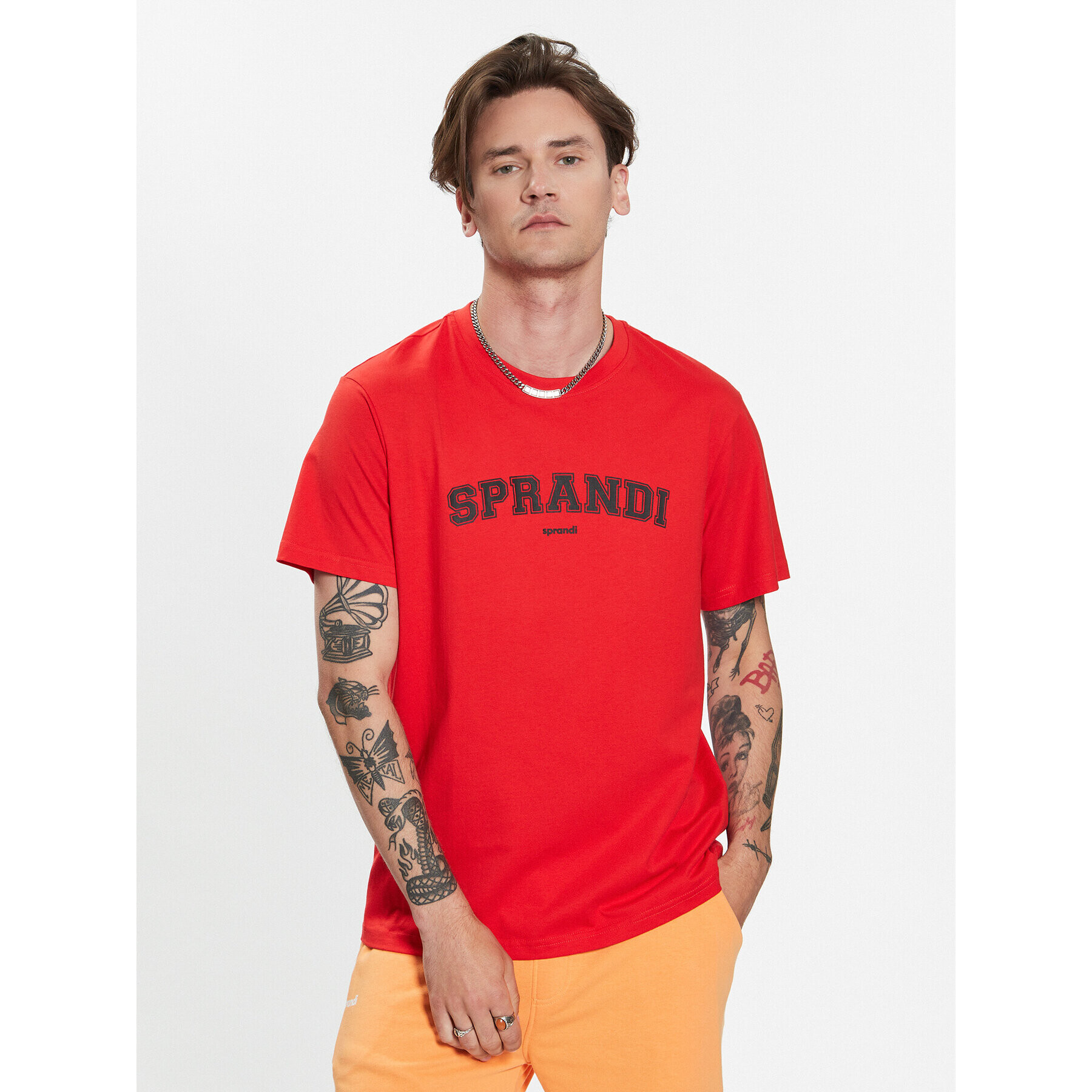 Sprandi T-Shirt SP3-TSM014 Červená Regular Fit - Pepit.cz