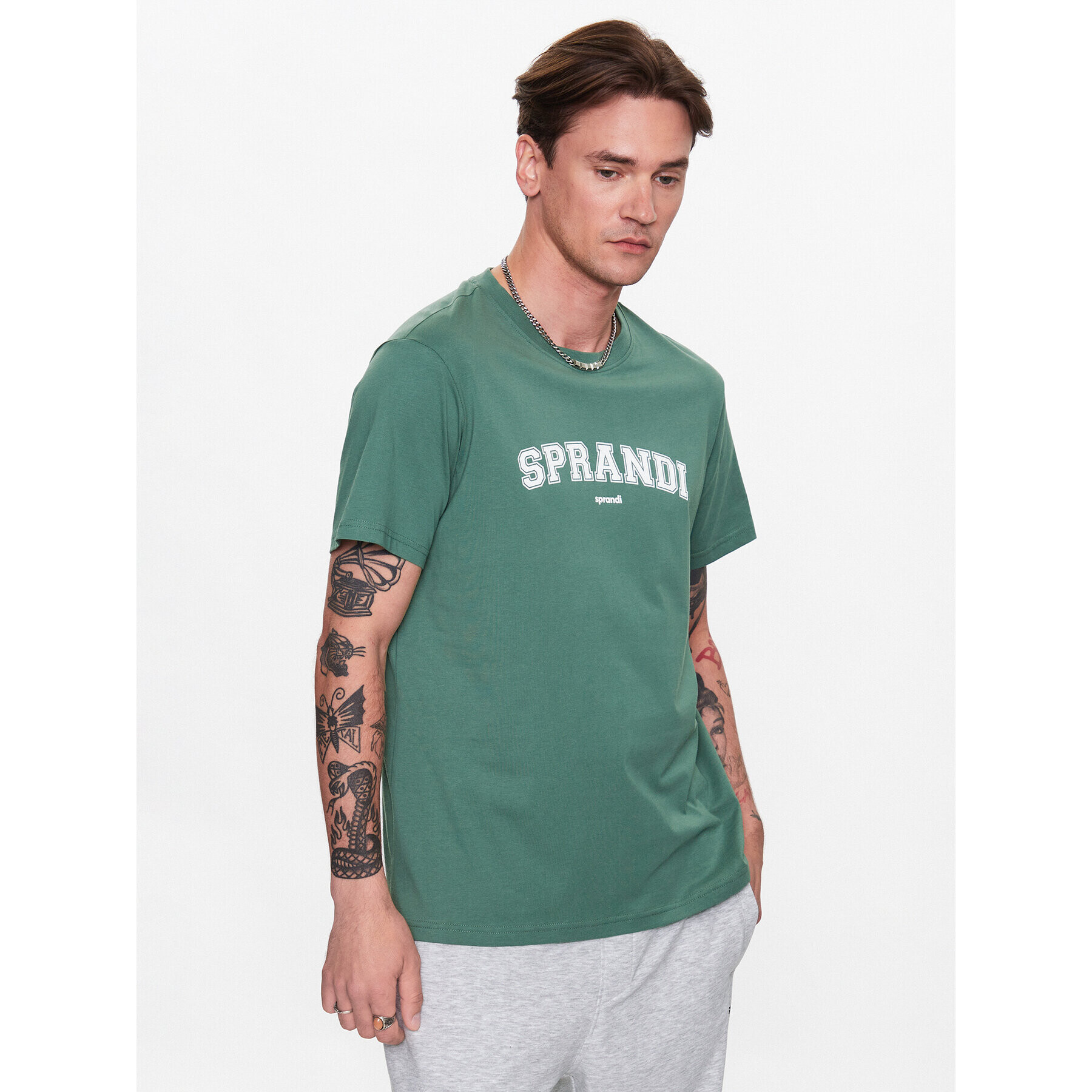 Sprandi T-Shirt SP3-TSM015 Zelená Regular Fit - Pepit.cz