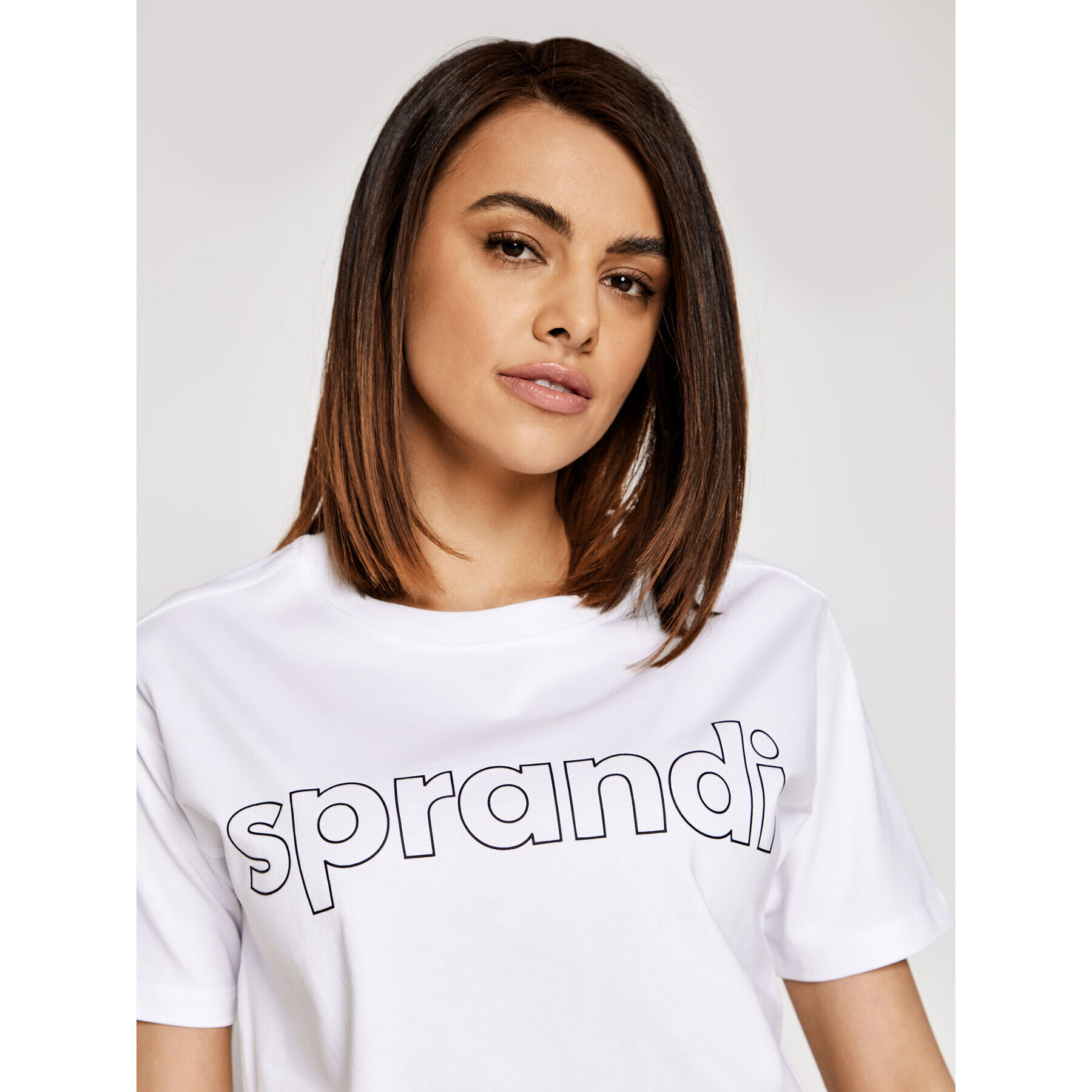 Sprandi T-Shirt SS21-TSD001 Bílá Cropp Fit - Pepit.cz