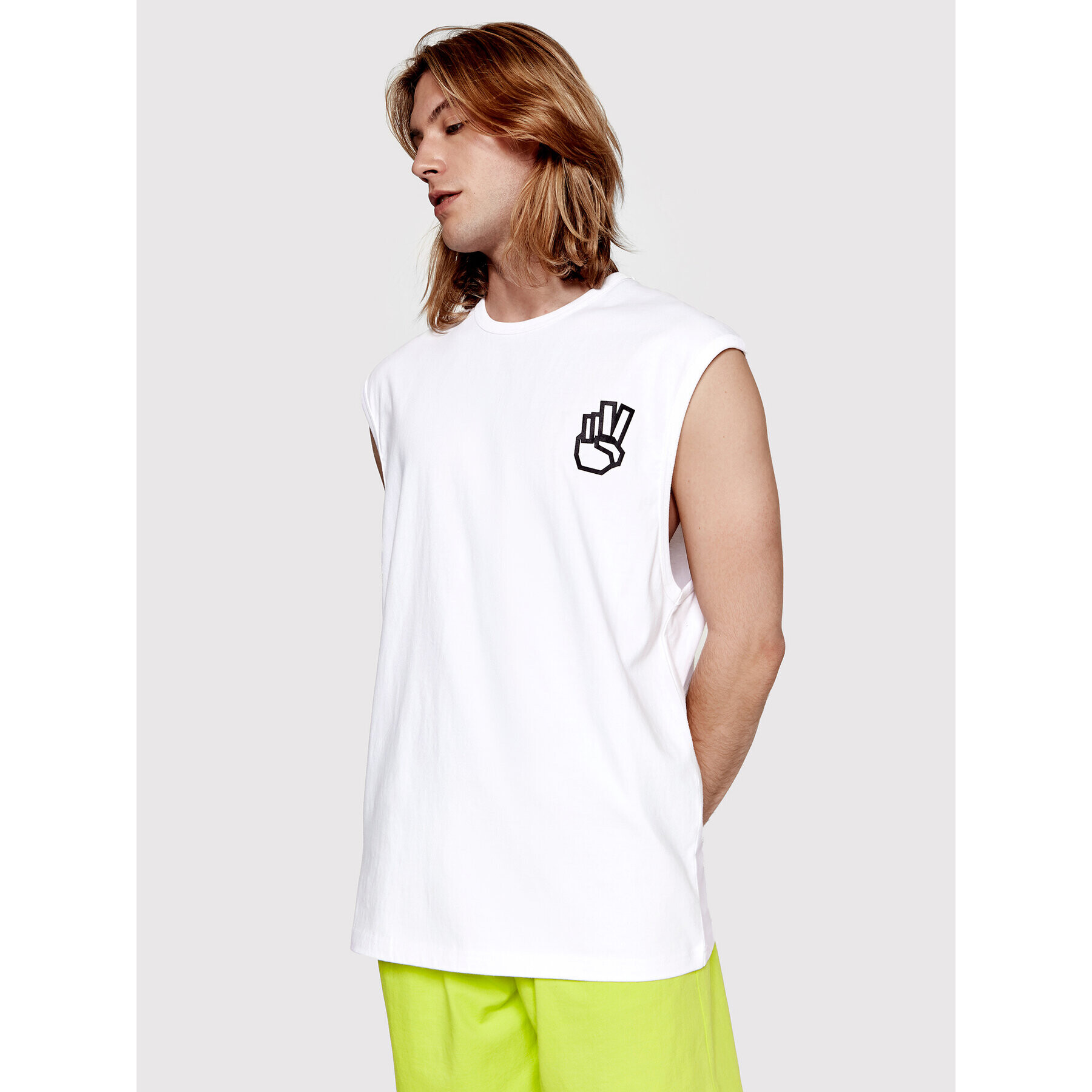 Sprandi Tank top SP22-TPM200 Bílá Regular Fit - Pepit.cz