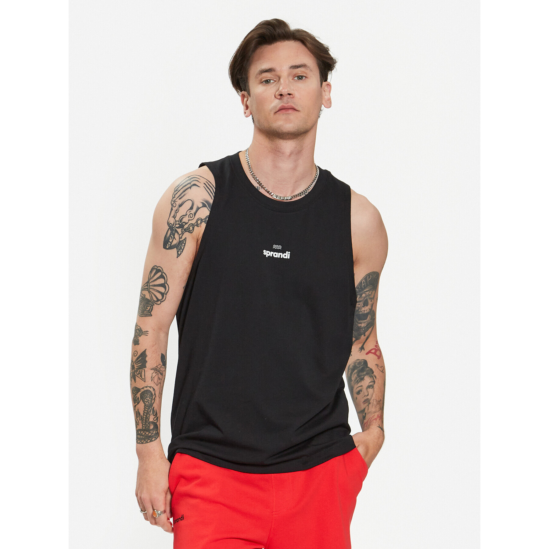 Sprandi Tank top SP3-TPM002 Černá Regular Fit - Pepit.cz