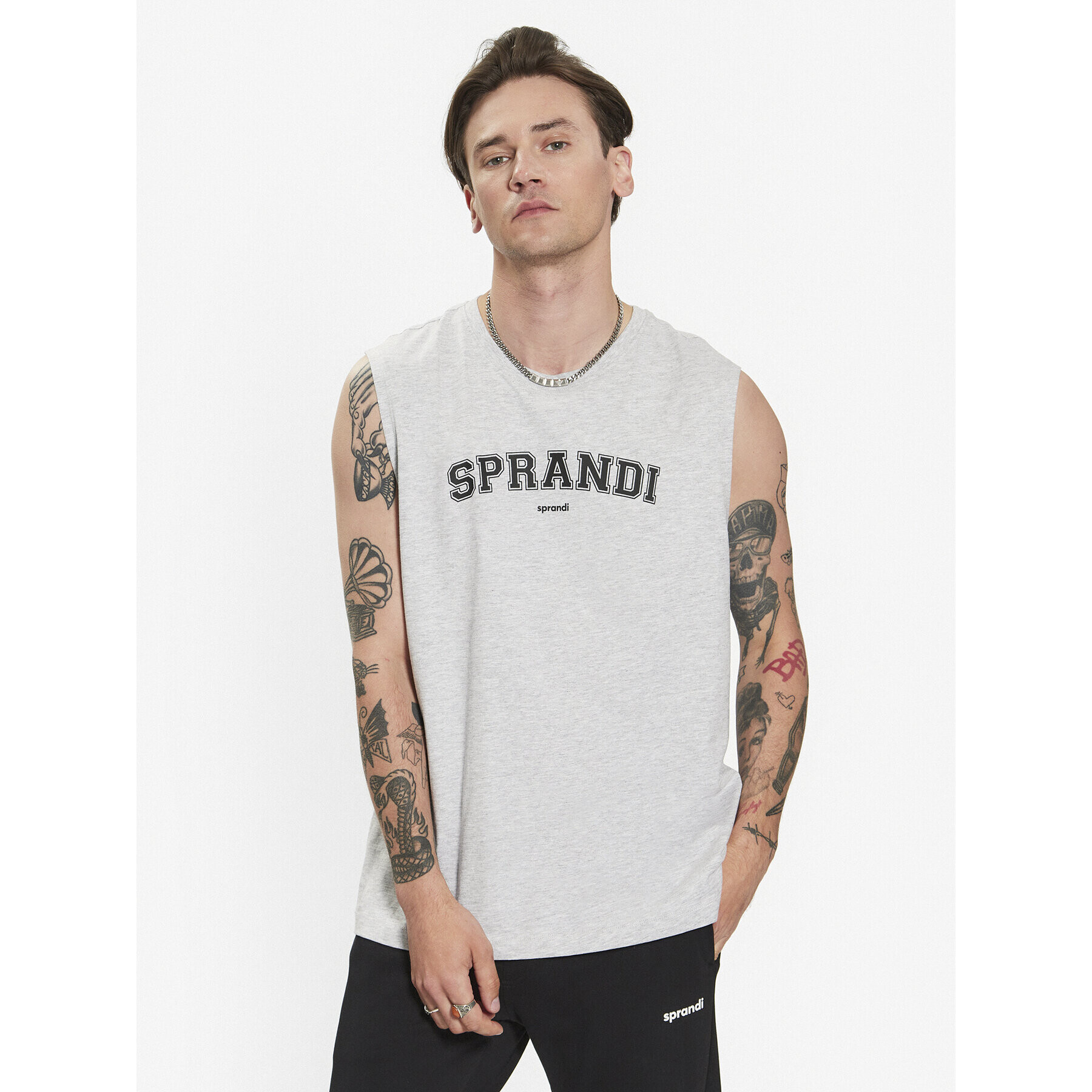 Sprandi Tank top SP3-TPM010 Šedá Regular Fit - Pepit.cz