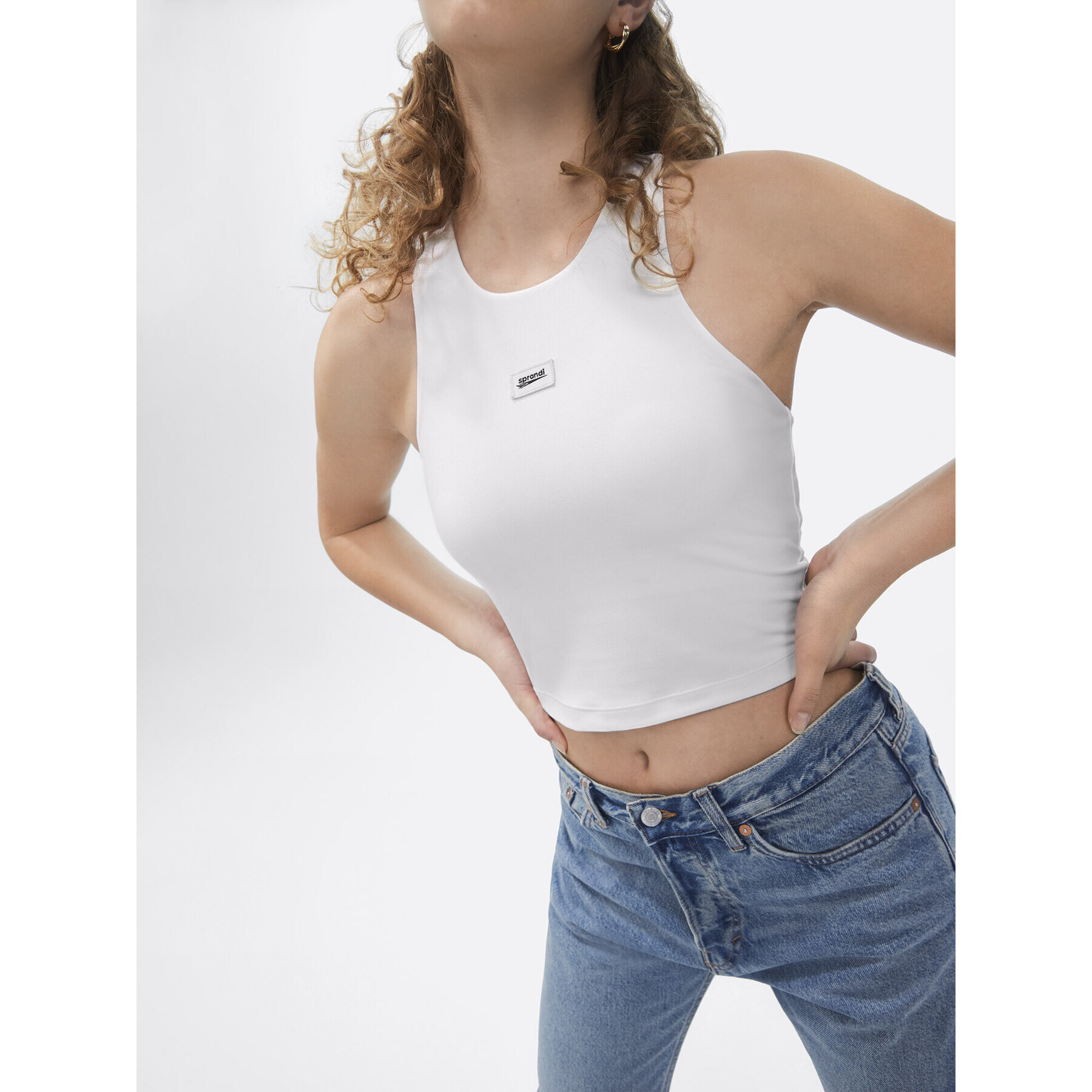 Sprandi Top SP22-TPD101 Bílá Slim Fit - Pepit.cz