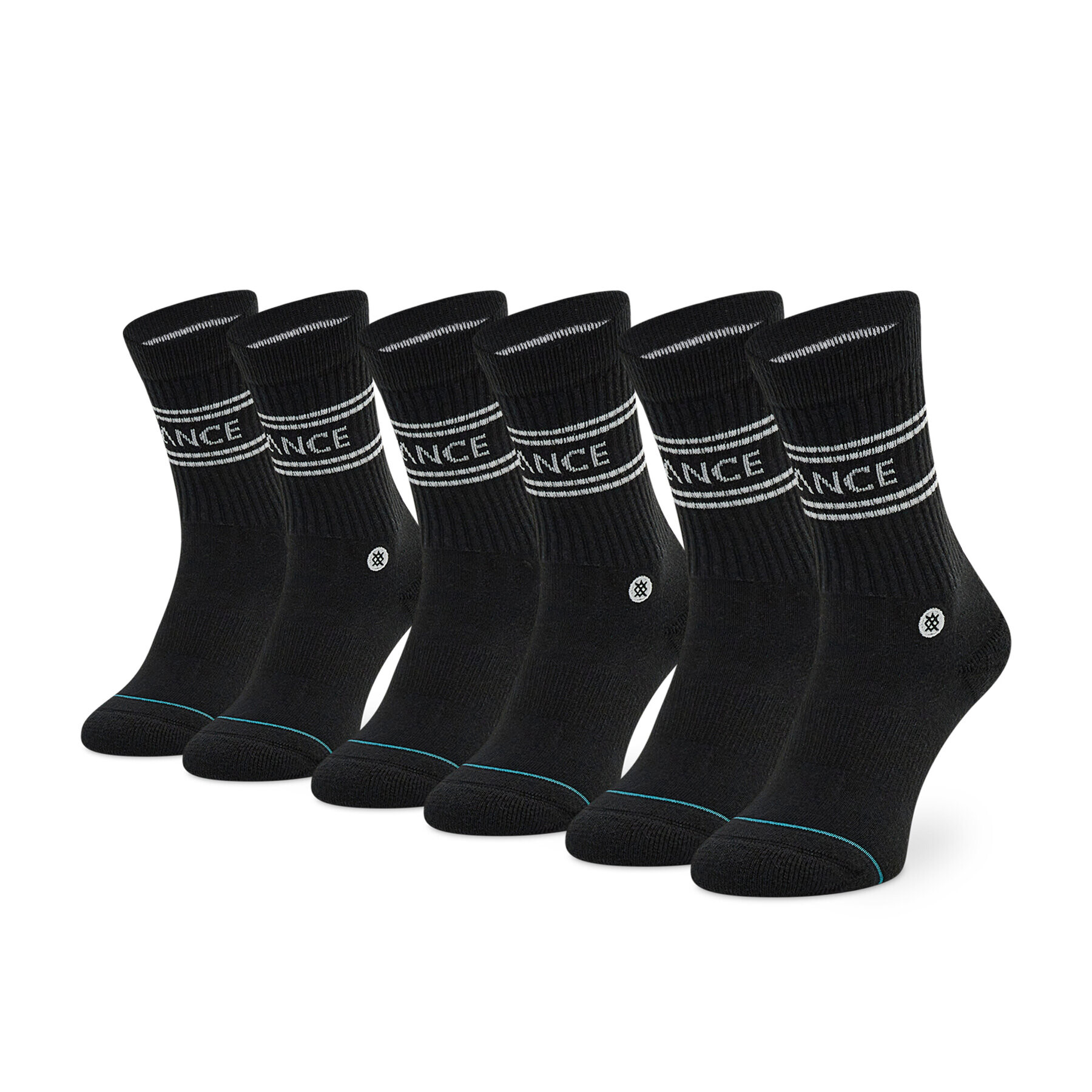 Stance Sada 3 párů vysokých ponožek unisex Basic 3 Pack Crew A556D20SRO Černá - Pepit.cz