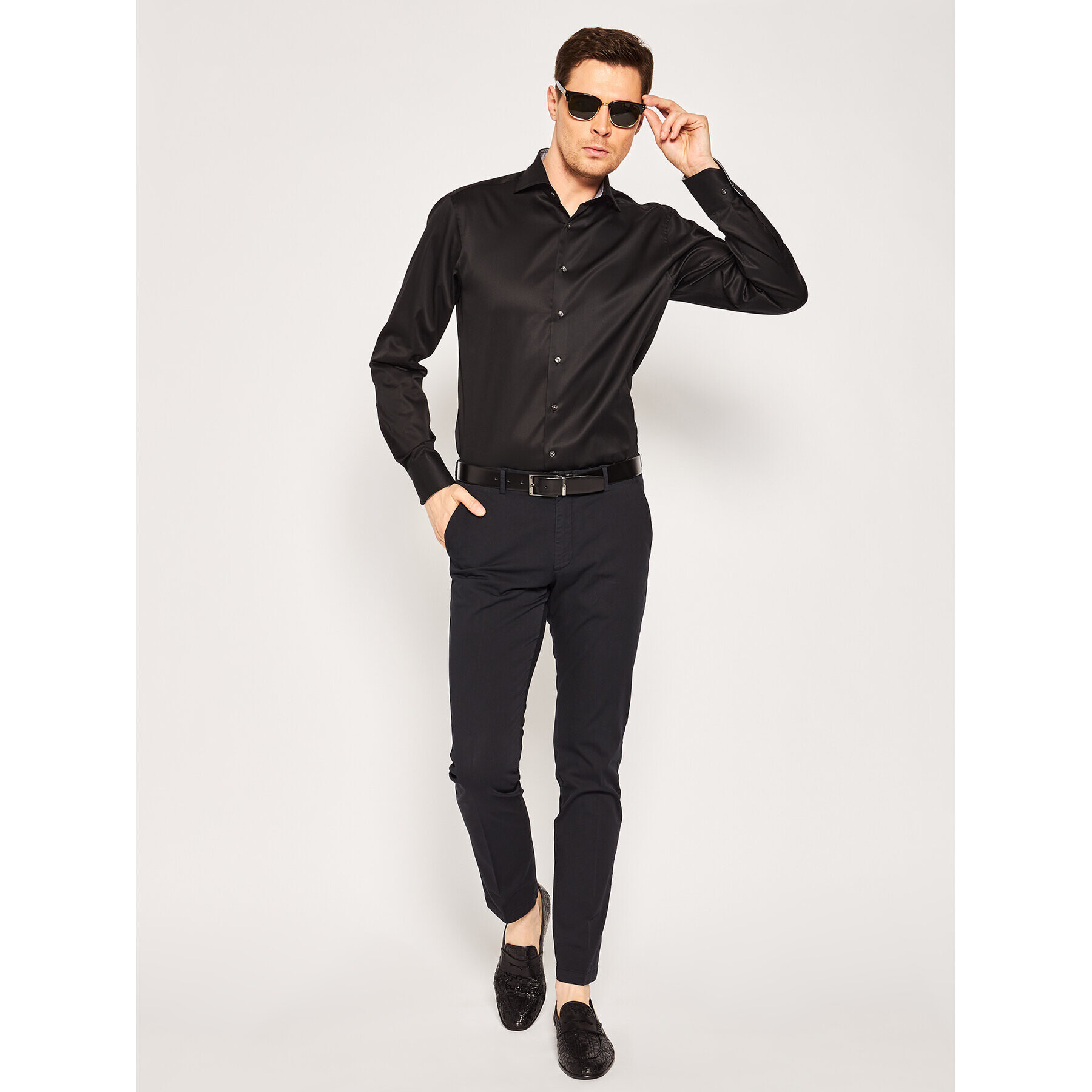 Stenströms Košile 784111 1465 Černá Slim Fit - Pepit.cz