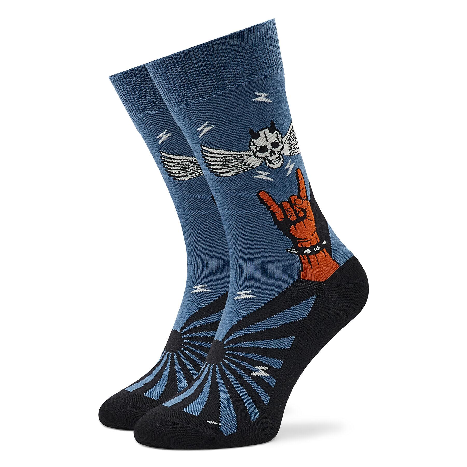 Stereo Socks Klasické ponožky Unisex Flying Skull Modrá - Pepit.cz