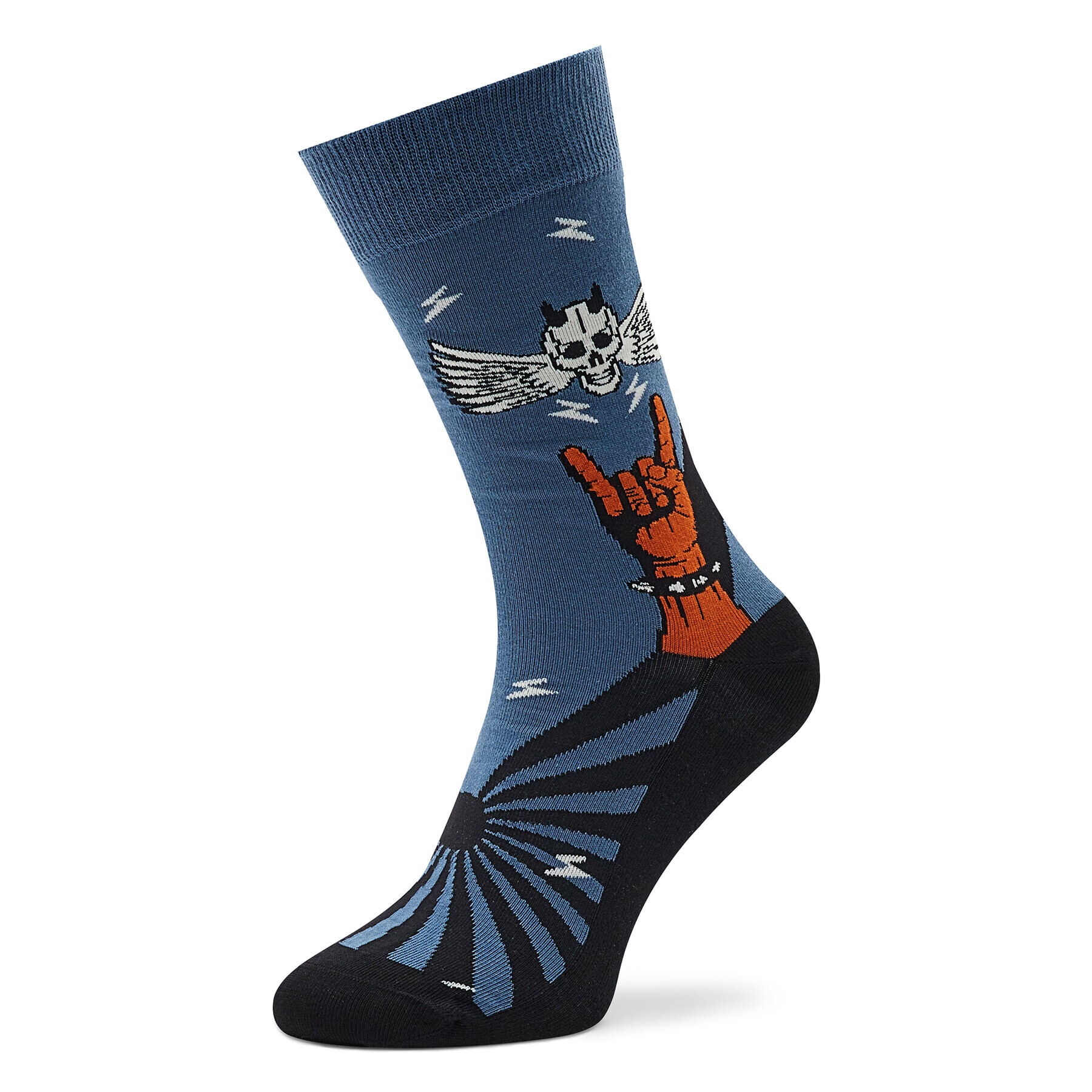 Stereo Socks Klasické ponožky Unisex Flying Skull Modrá - Pepit.cz