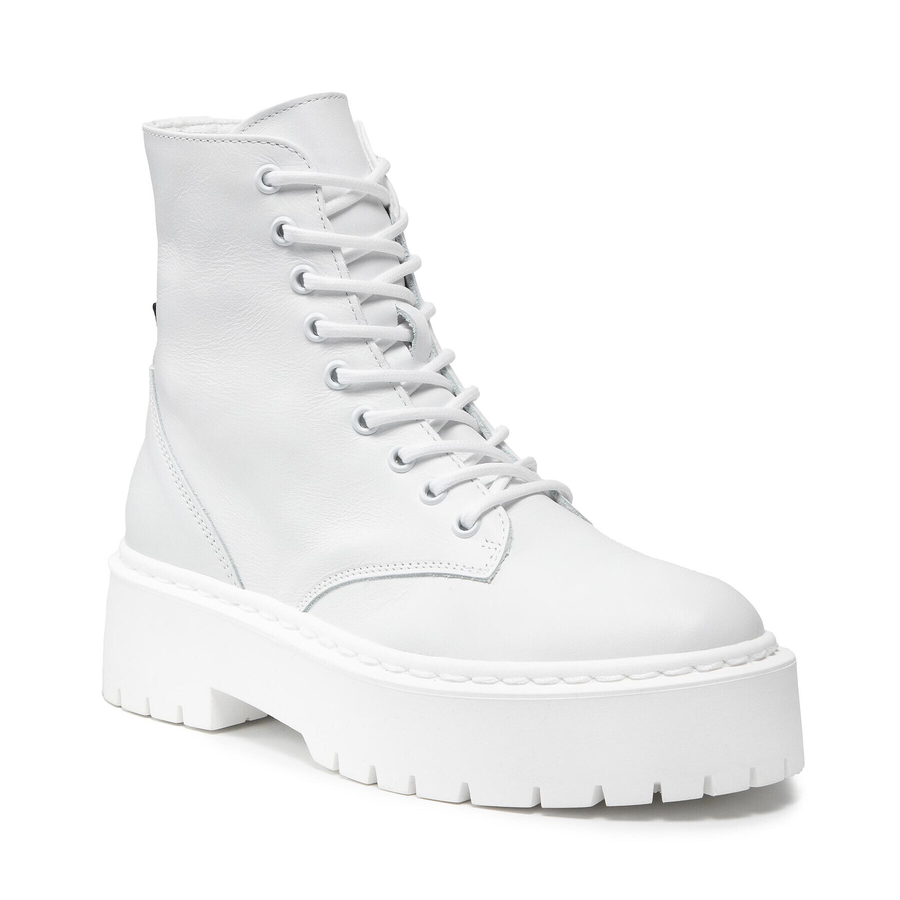 Steve Madden Polokozačky Skylar SM11001184-03001-11E Bílá - Pepit.cz