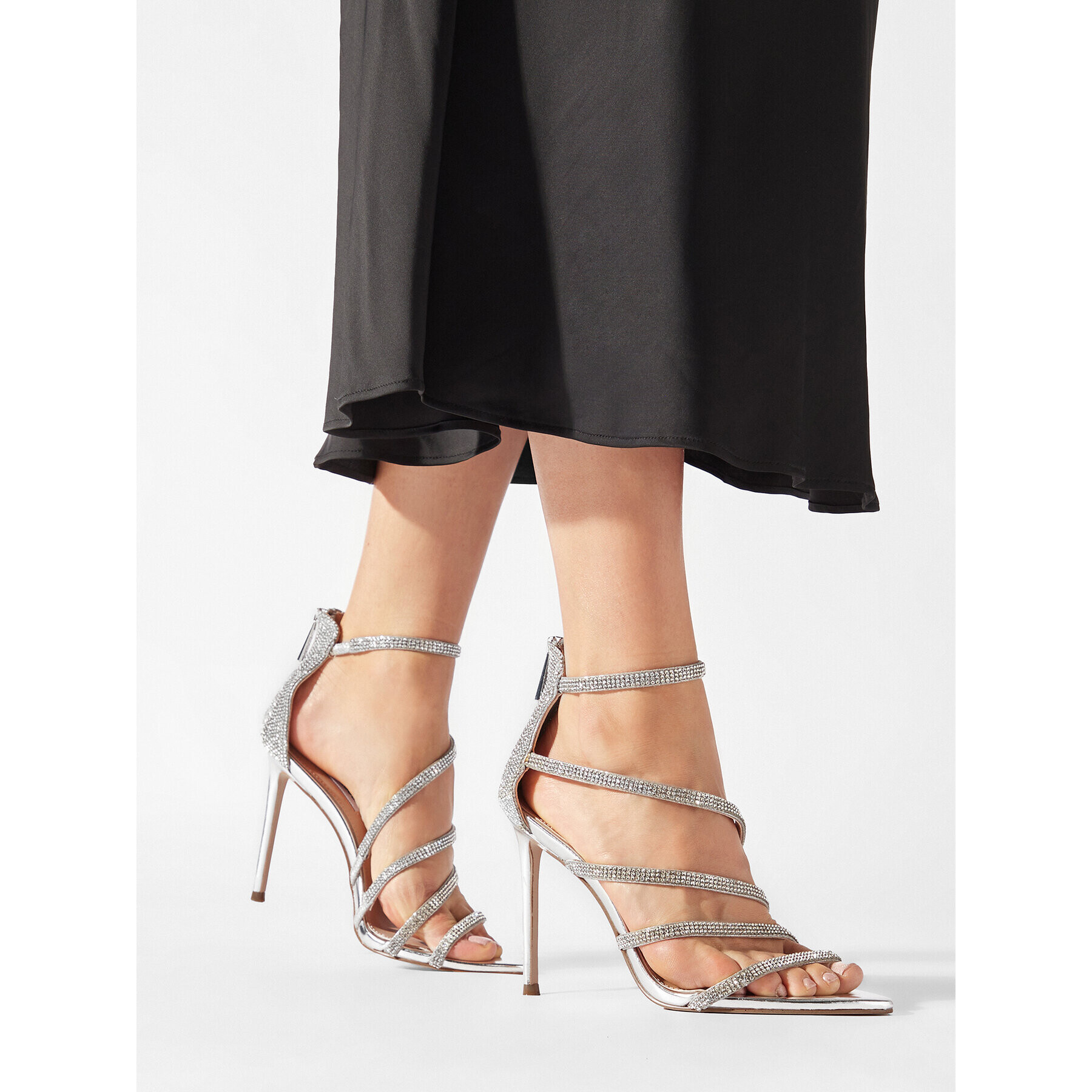 Steve Madden Sandály Beamish Sandal SM11002585 SM11002585-751 Stříbrná - Pepit.cz