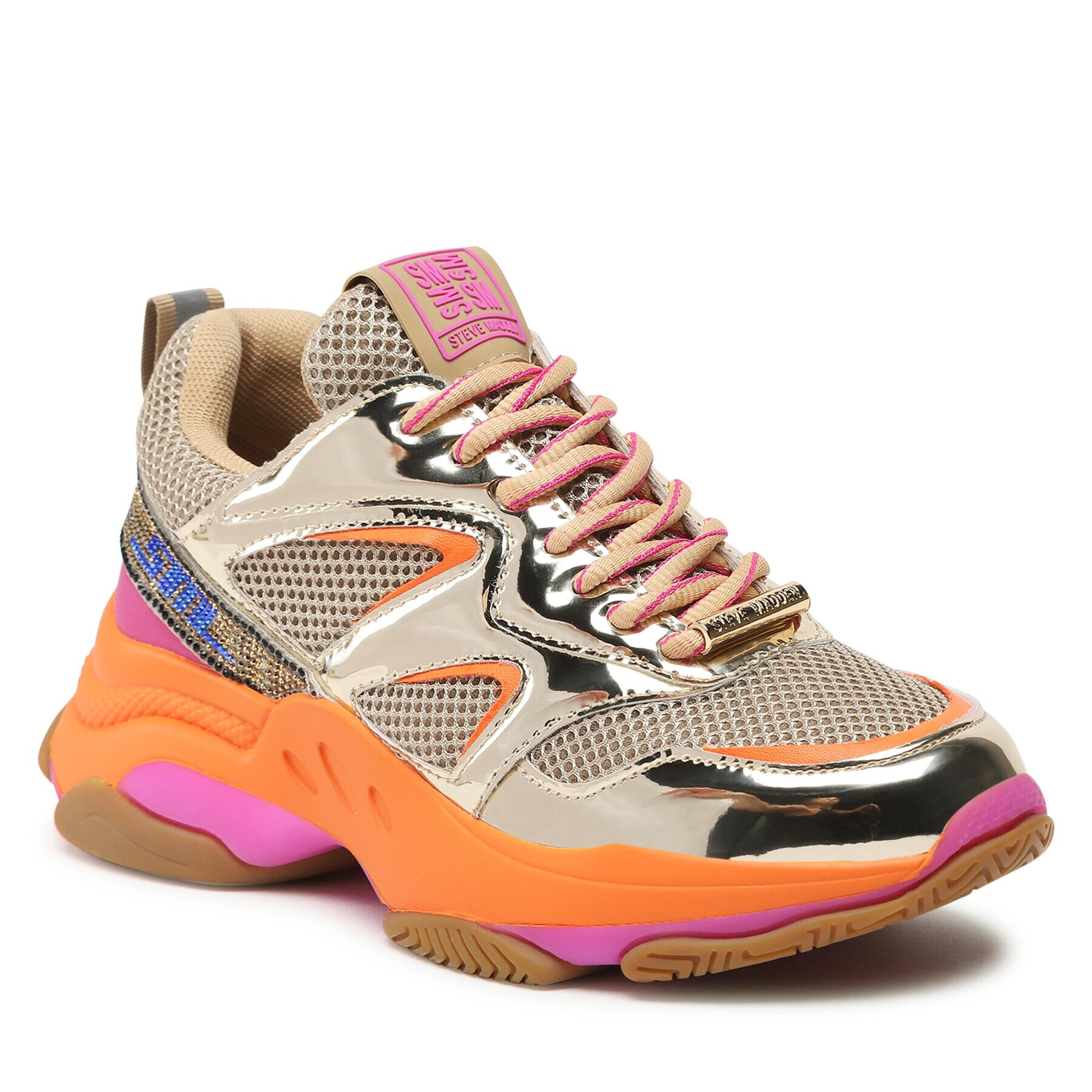 Steve Madden Sneakersy Medallist2 SM11002326-04005-163 Zlatá - Pepit.cz