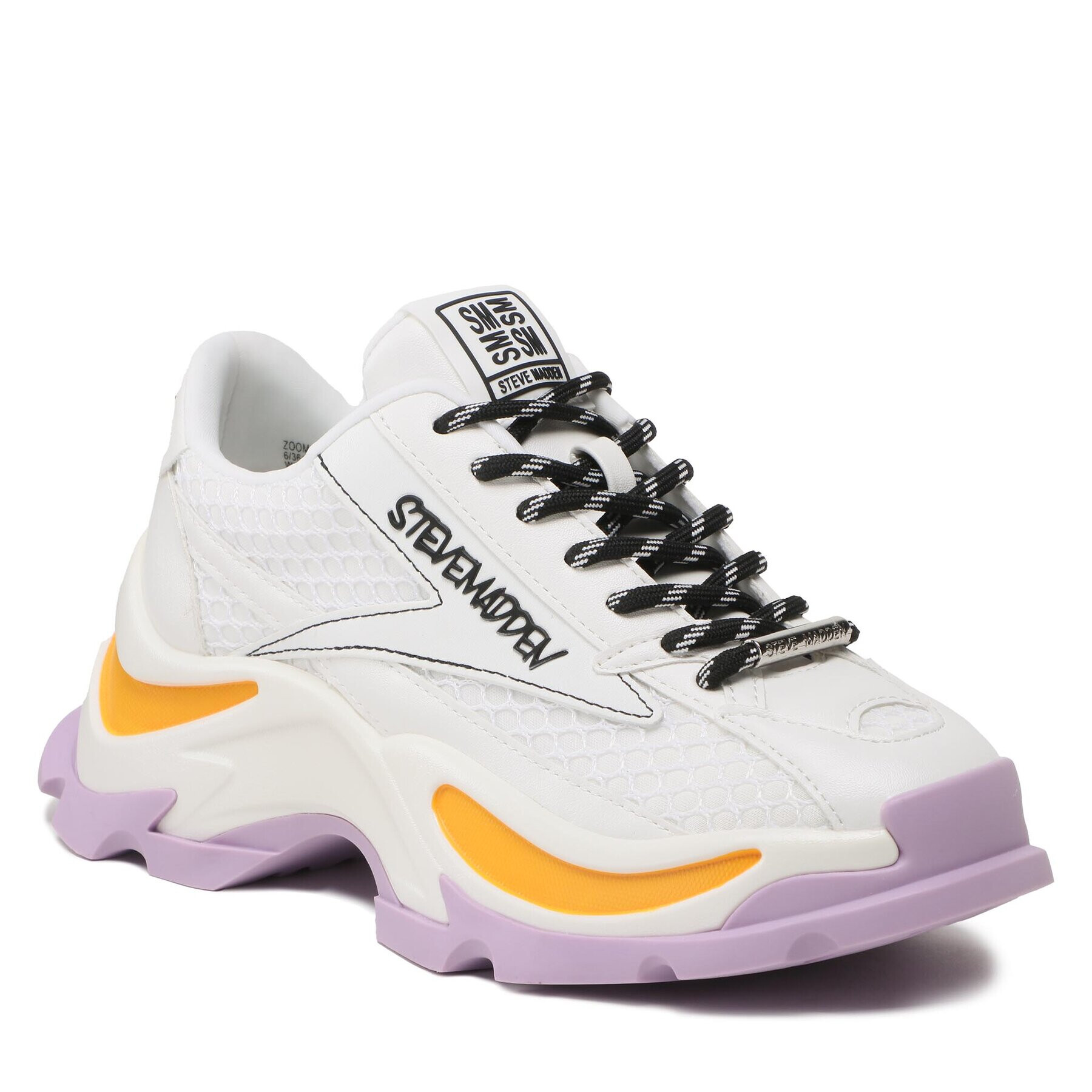 Steve Madden Sneakersy Zoomz SM11002327-140 Bílá - Pepit.cz