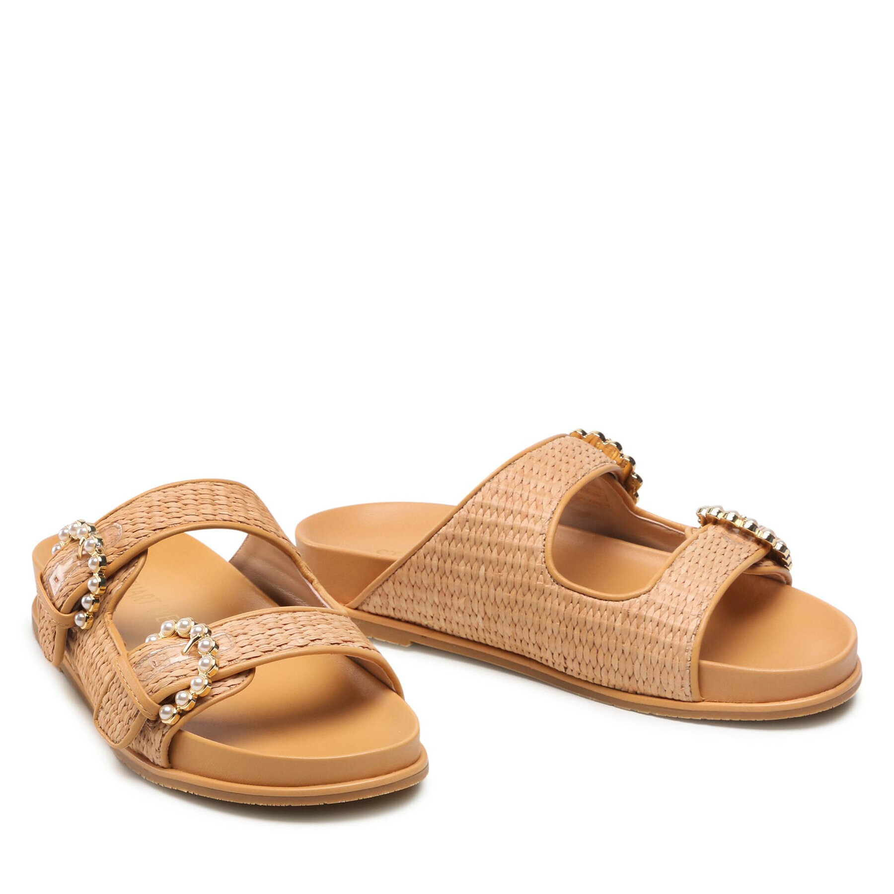 Stuart Weitzman Nazouváky Piper Slide Sandal SA803 Hnědá - Pepit.cz