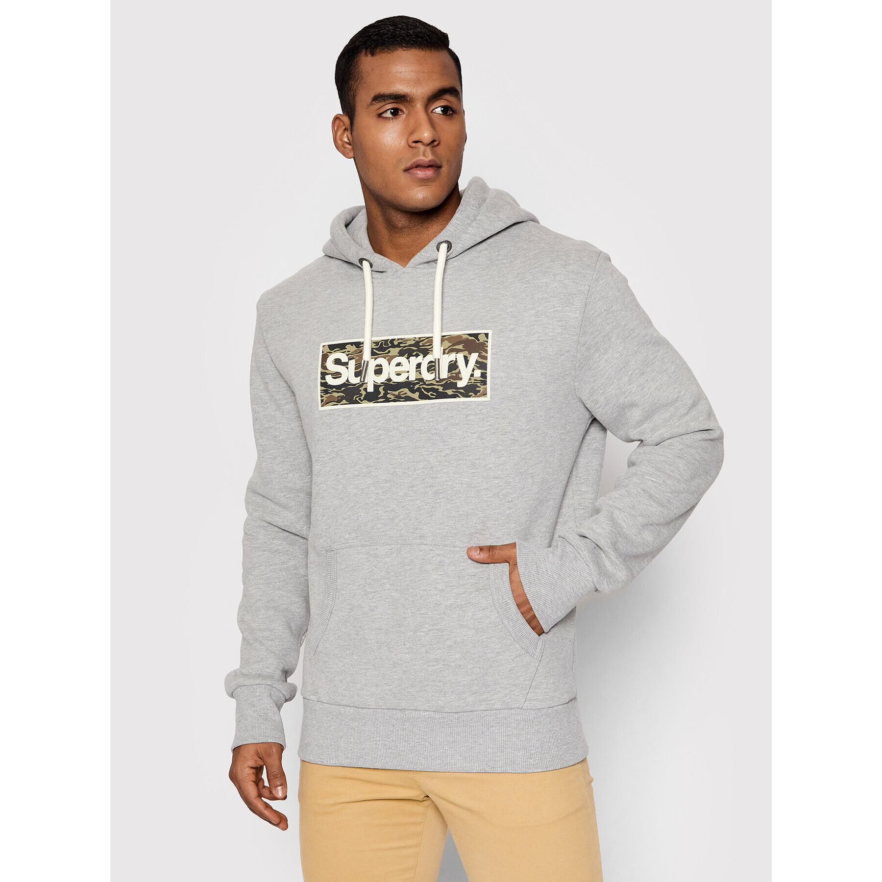 Superdry Mikina Cl Infill M2011737A Šedá Regular Fit - Pepit.cz