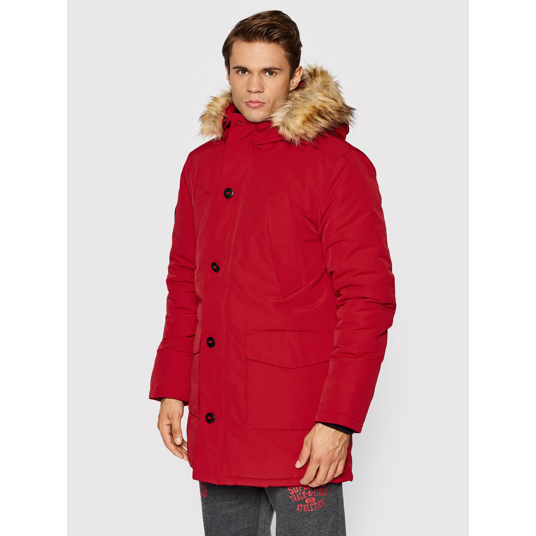 Superdry Parka Everest M5011192A Červená Regular Fit - Pepit.cz