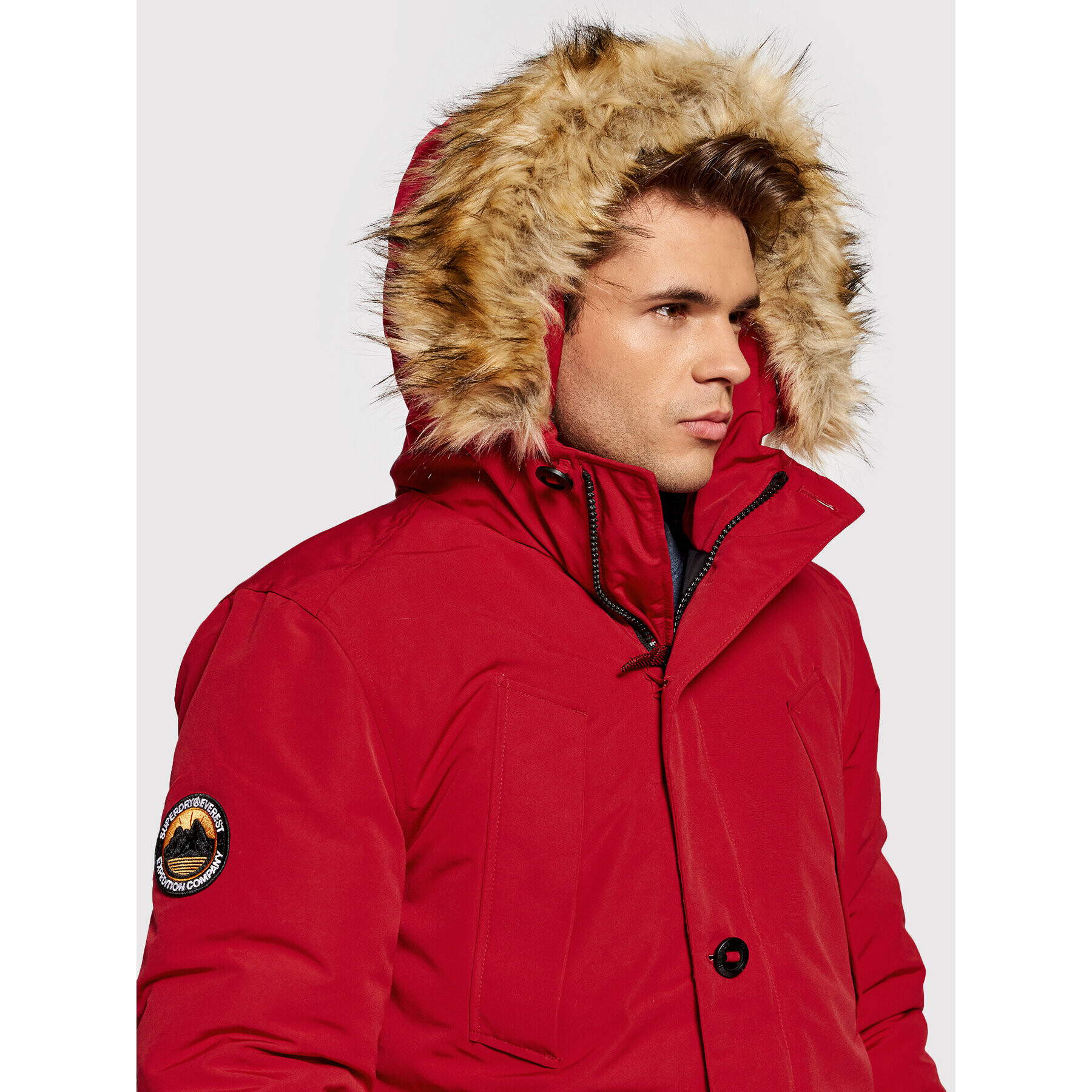 Superdry Parka Everest M5011192A Červená Regular Fit - Pepit.cz