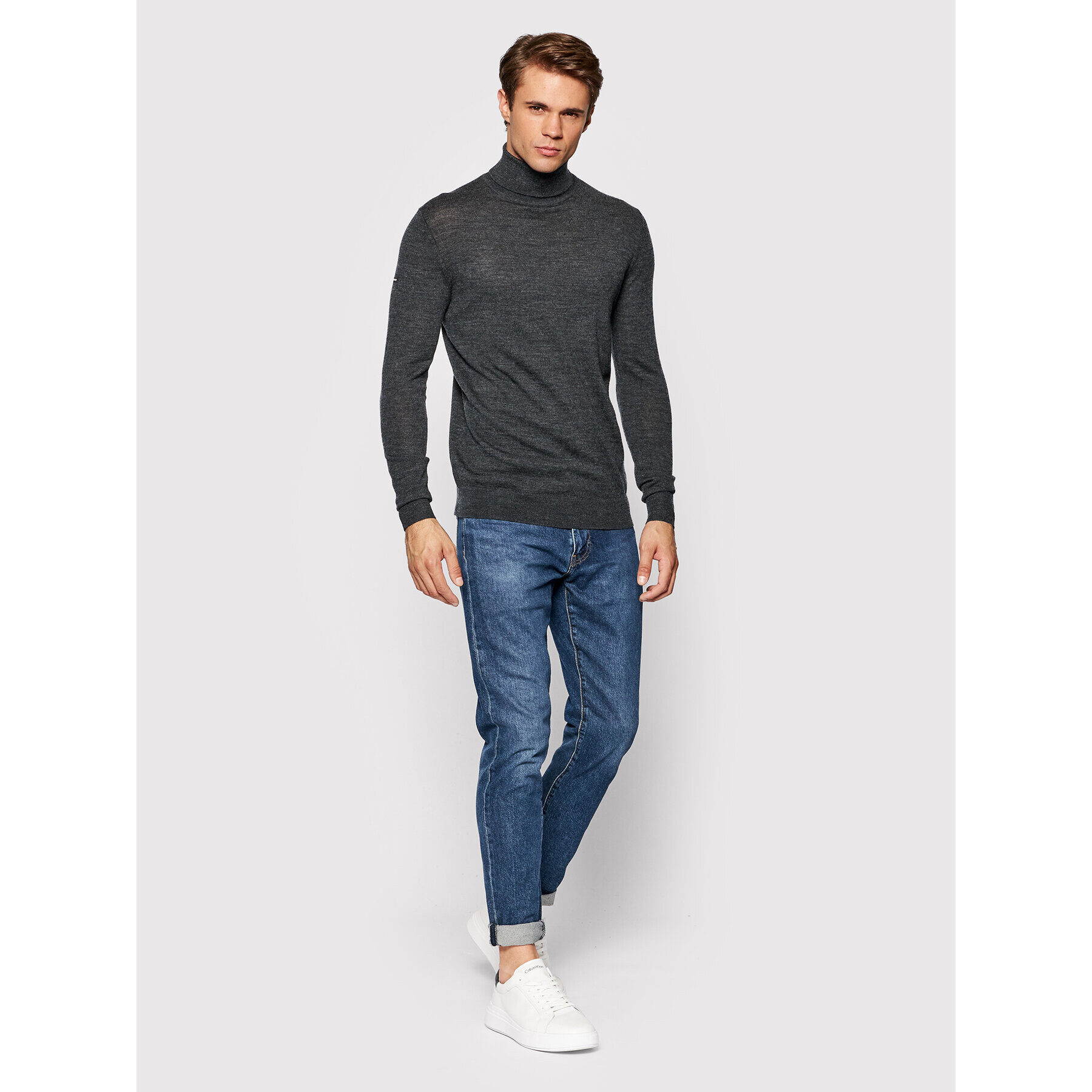 Superdry Rolák Studios M6110439A Šedá Regular Fit - Pepit.cz