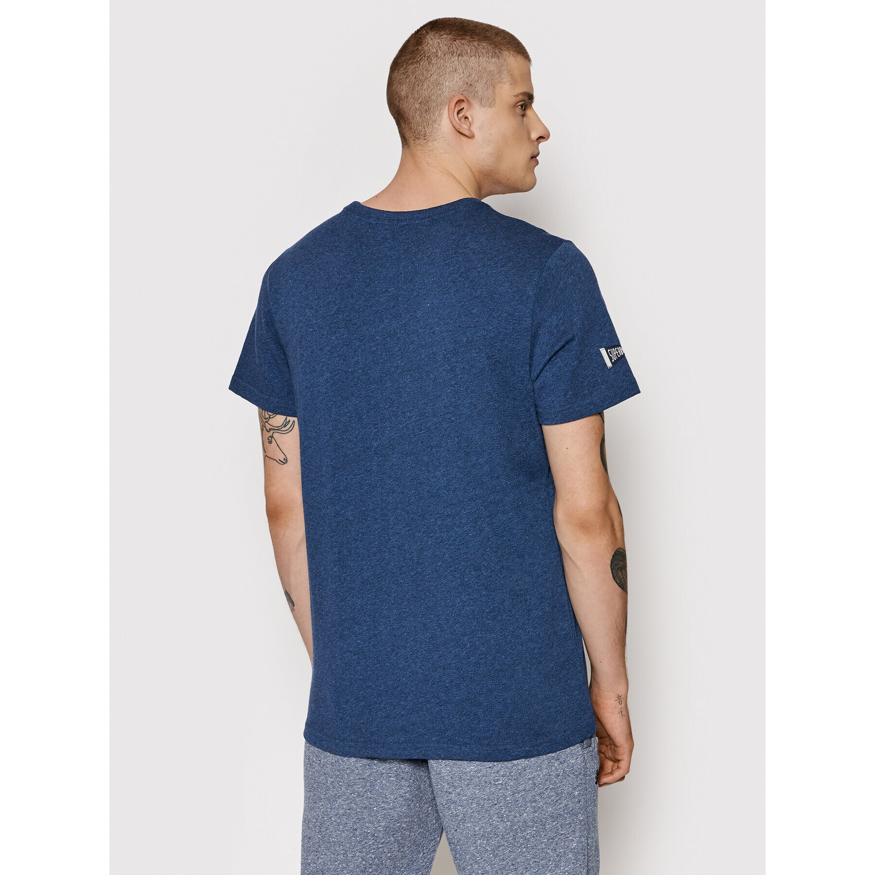 Superdry T-Shirt Source M1011158A Modrá Regular Fit - Pepit.cz