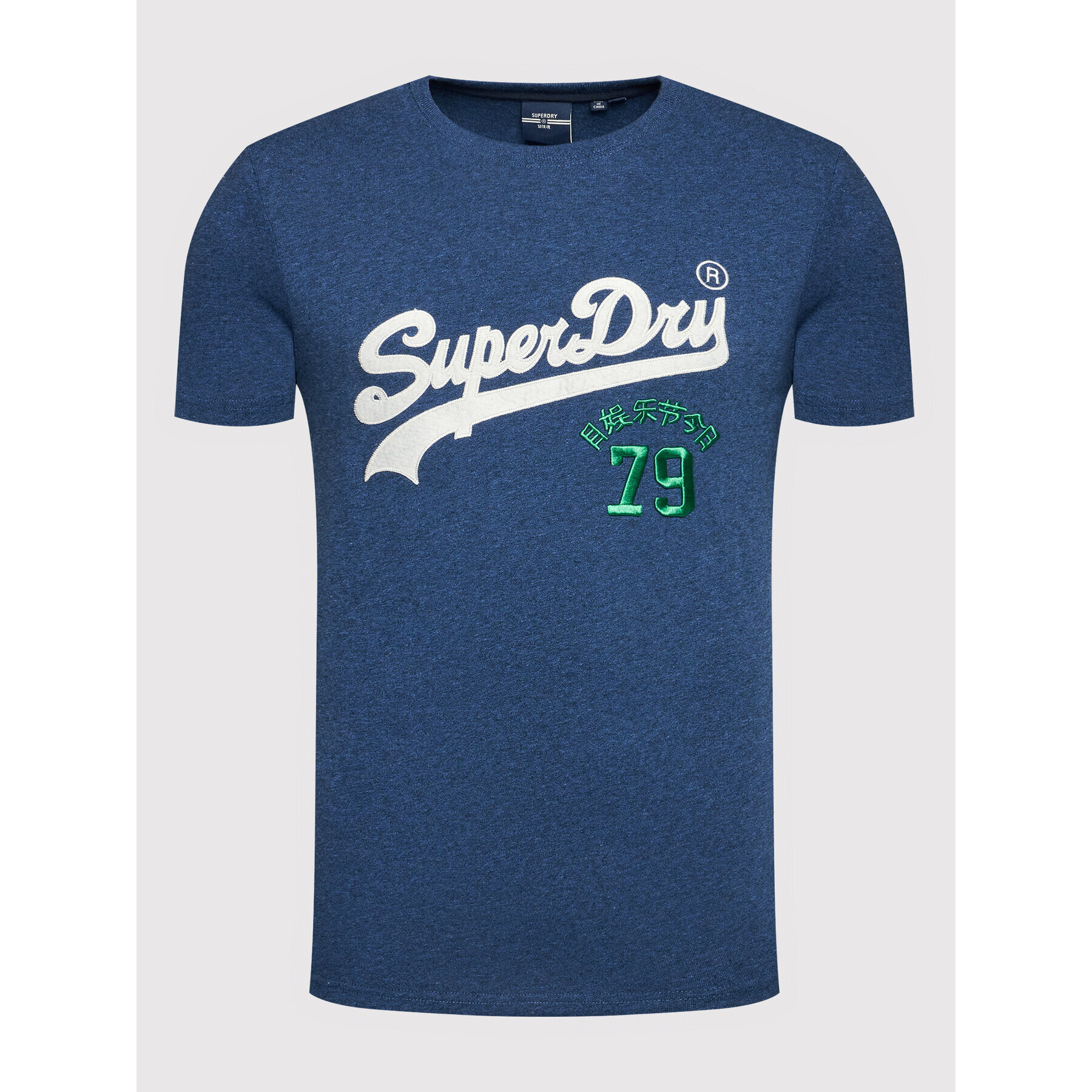 Superdry T-Shirt Source M1011158A Modrá Regular Fit - Pepit.cz