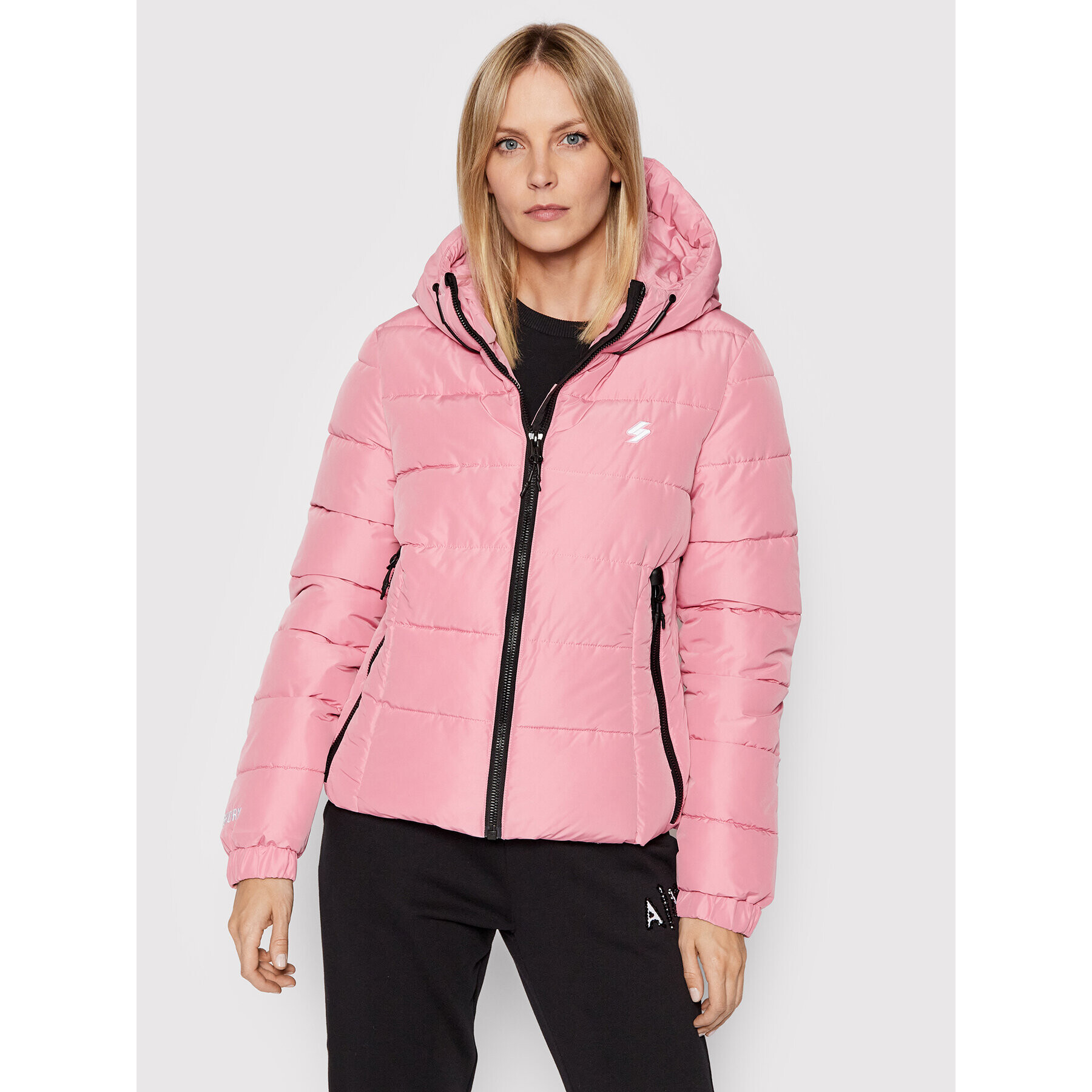 Superdry Vatovaná bunda Spirit W5010964A Růžová Regular Fit - Pepit.cz