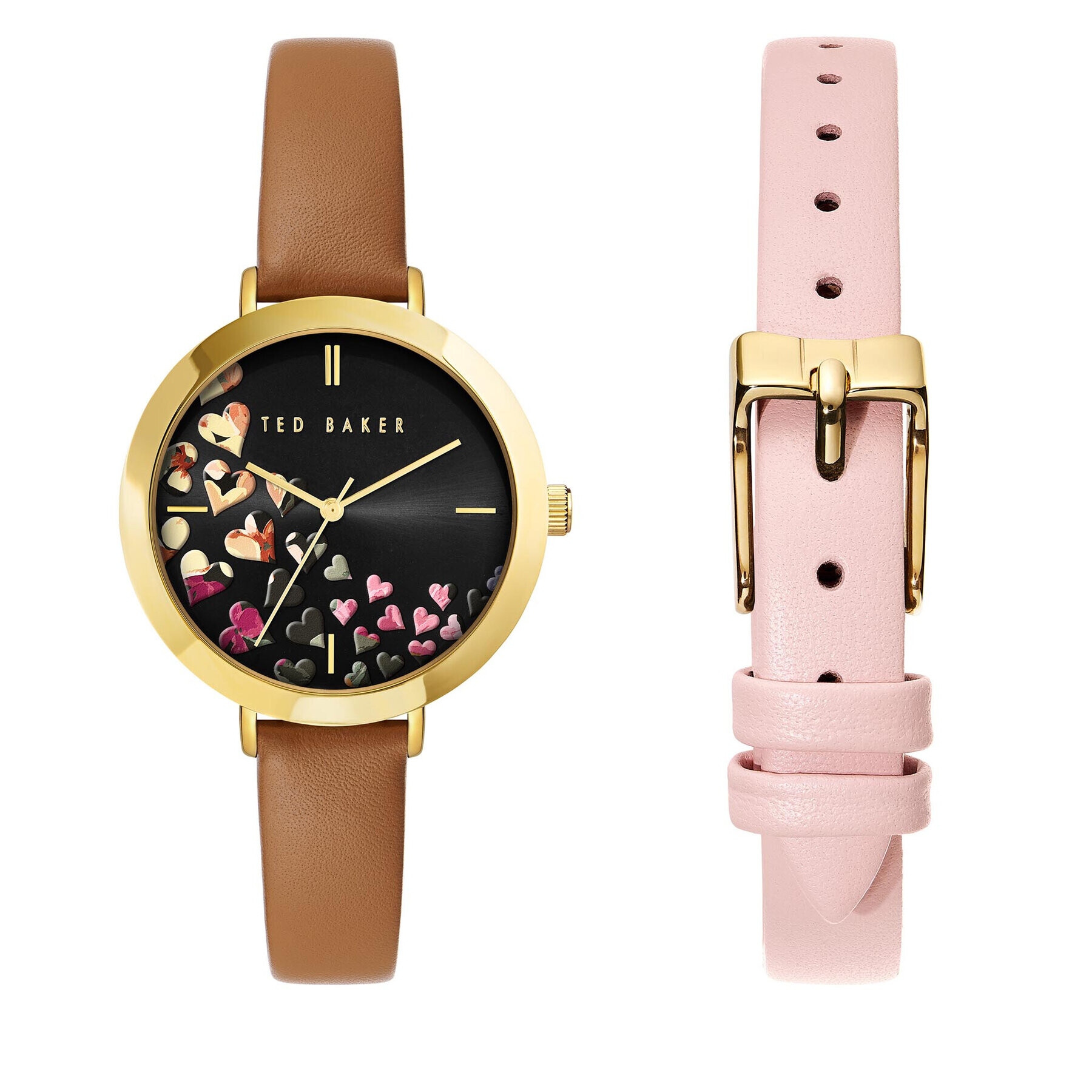 Ted Baker Hodinky Ammy Hearts BKG028000 Hnědá - Pepit.cz