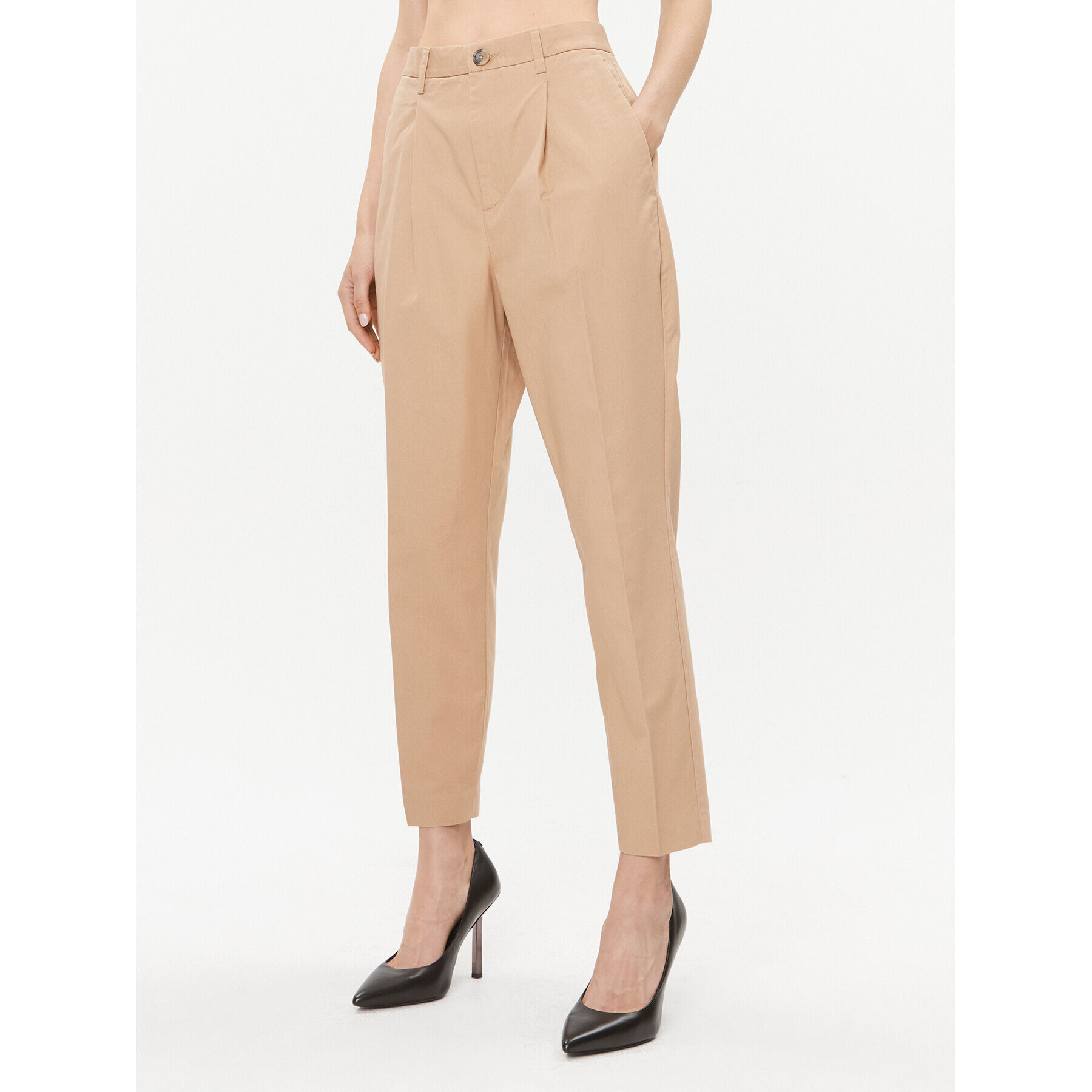 Ted Baker Kalhoty z materiálu Maryiah 271688 Béžová Regular Fit - Pepit.cz